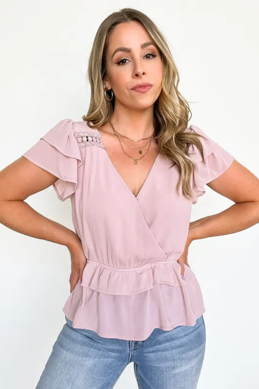 Alaynah Ruffle Surplice Top - FINAL SALE sold by Madison + Mallory