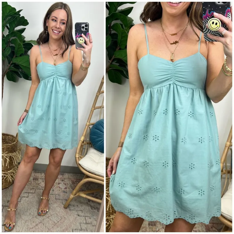 Unwavering Love Eyelet Babydoll Dress - FINAL SALE sold by Madison + Mallory