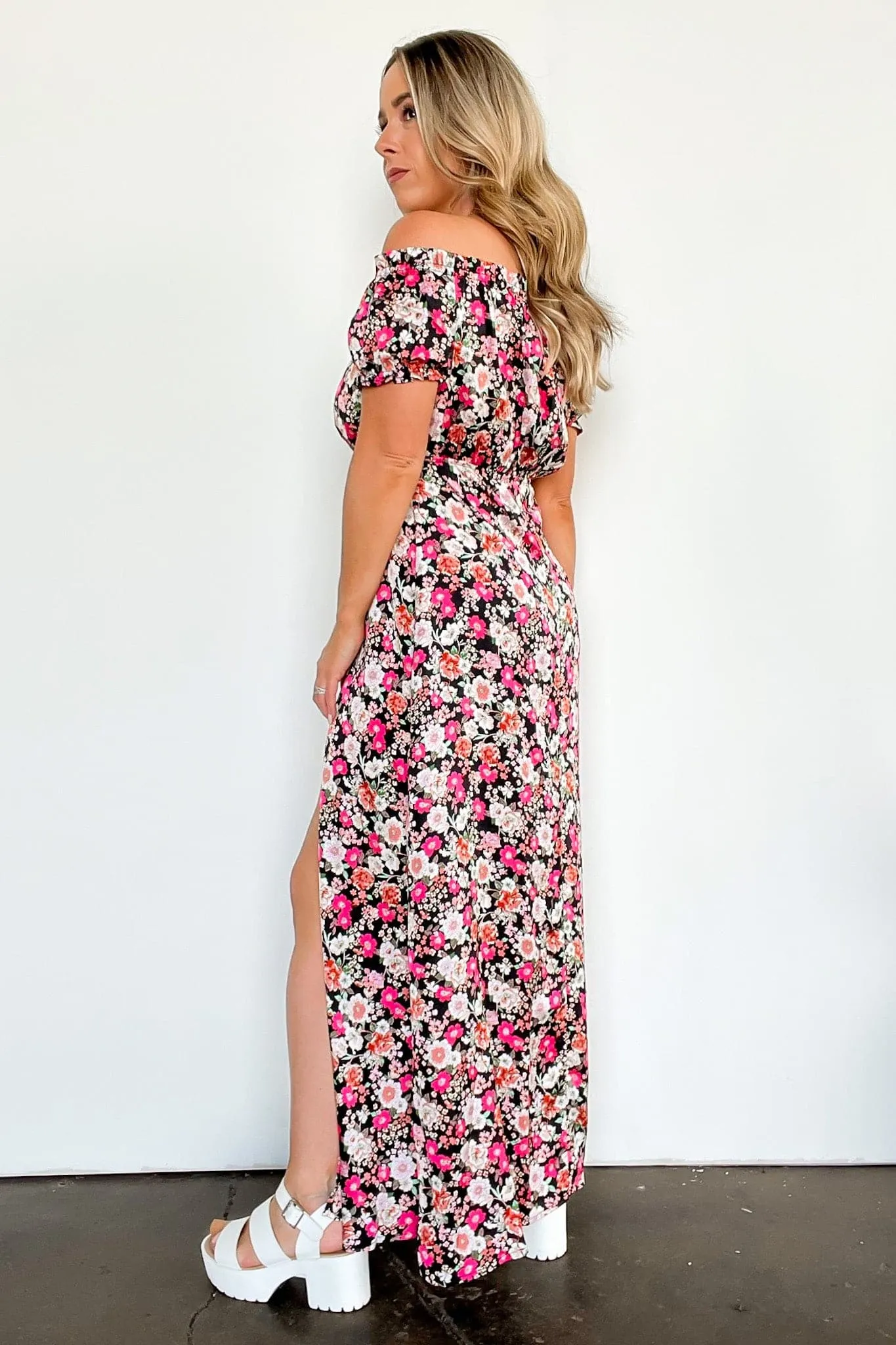 Blossoming Love Floral Off Shoulder Maxi Dress - FINAL SALE sold by Madison + Mallory product image thumbnail 4