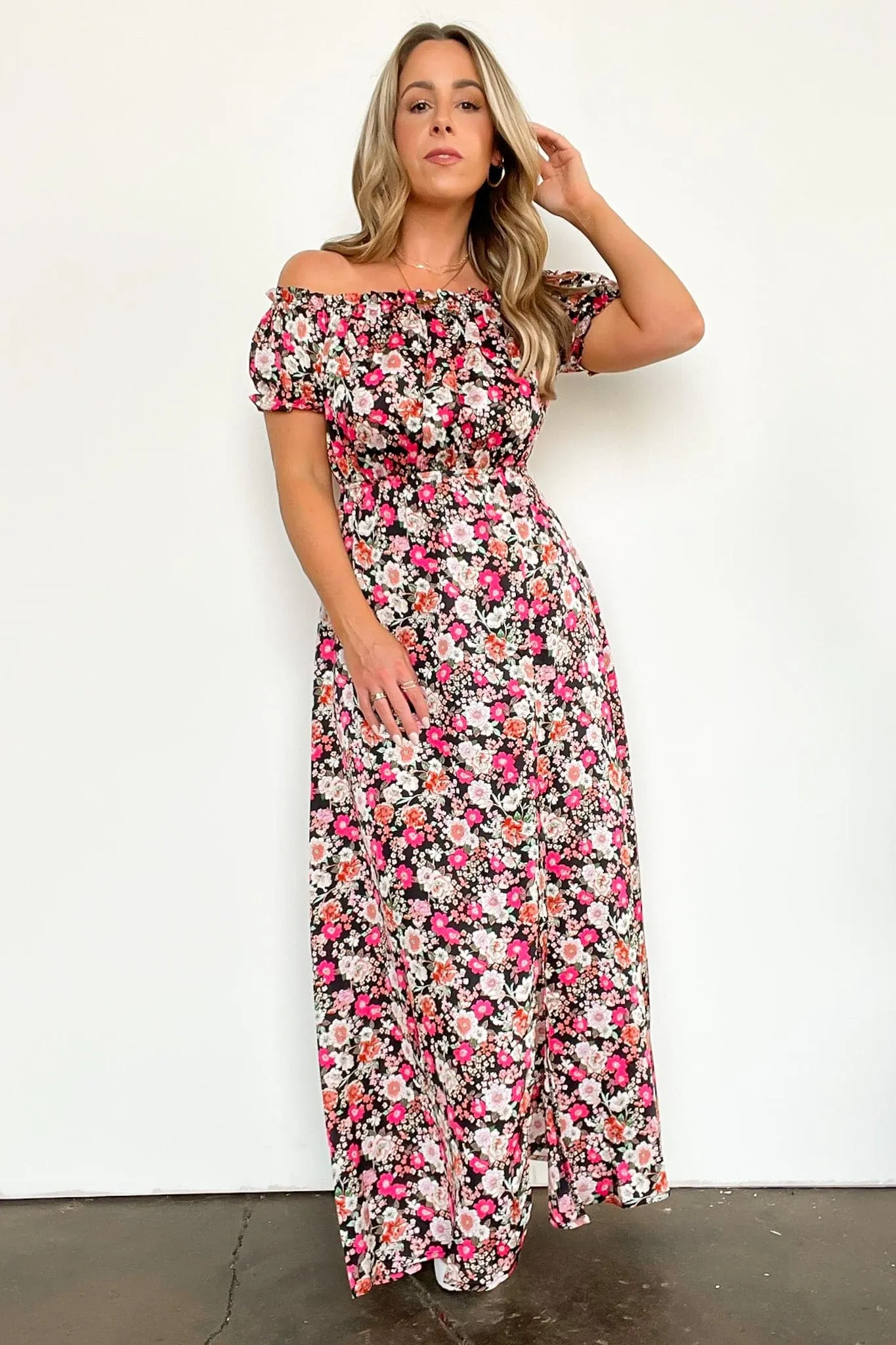 Blossoming Love Floral Off Shoulder Maxi Dress - FINAL SALE sold by Madison + Mallory product image thumbnail 2
