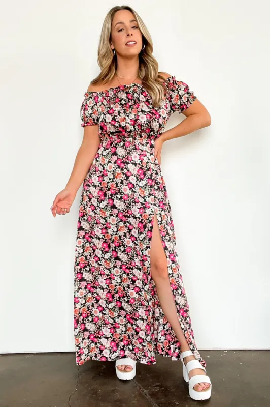Blossoming Love Floral Off Shoulder Maxi Dress - FINAL SALE sold by Madison + Mallory