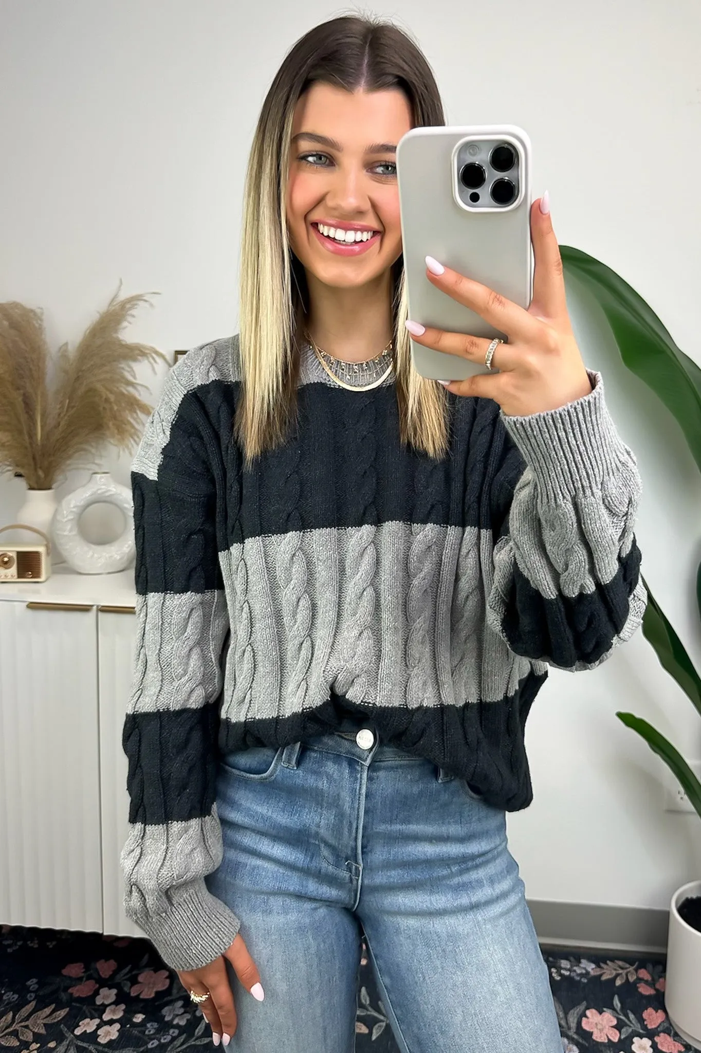 Chameli Color Block Striped Sweater - FINAL SALE sold by Madison + Mallory product image thumbnail 4