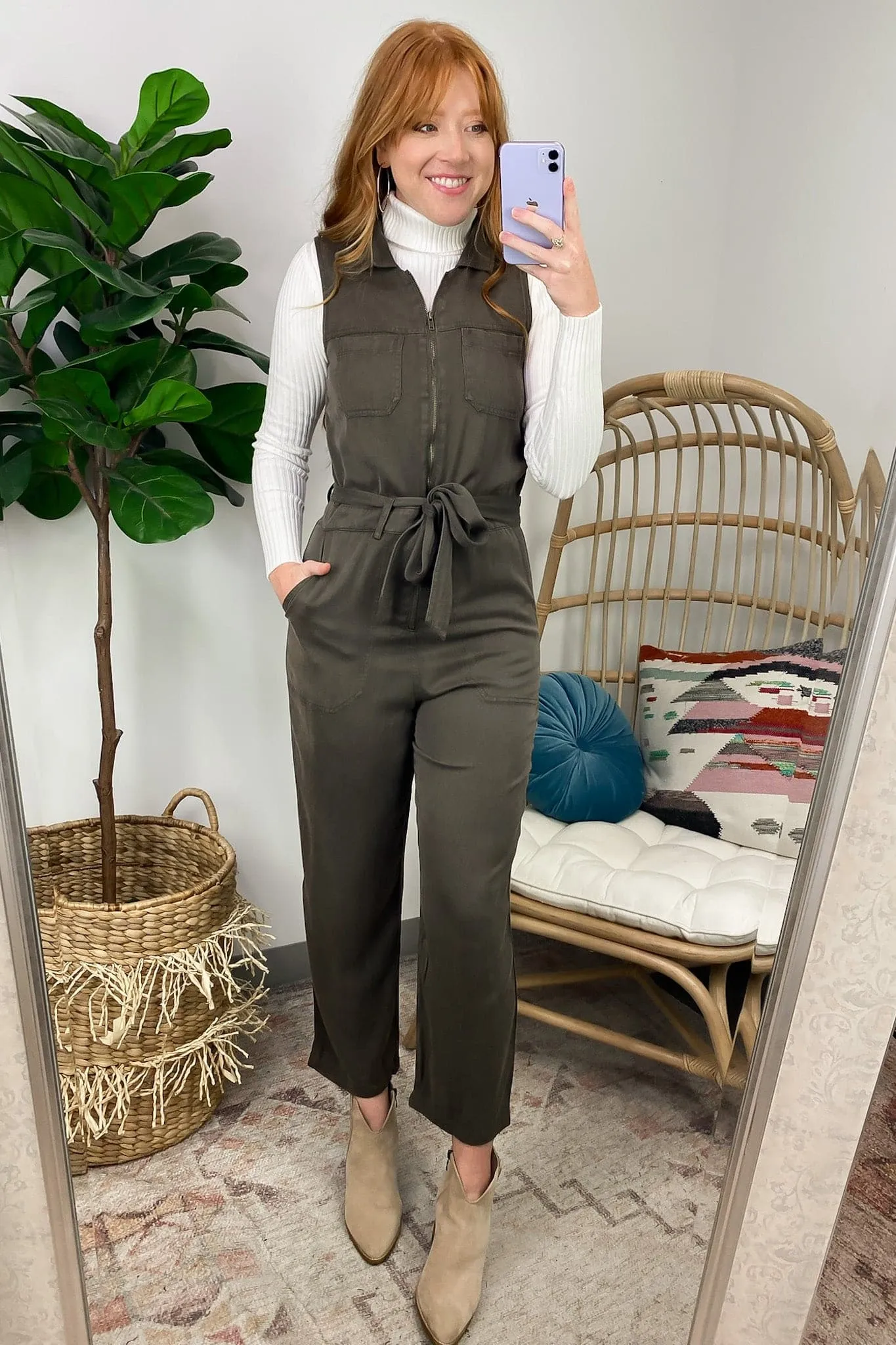 Absolutely Thriving Zip Up Utility Jumpsuit - FINAL SALE sold by Madison + Mallory product image thumbnail 5