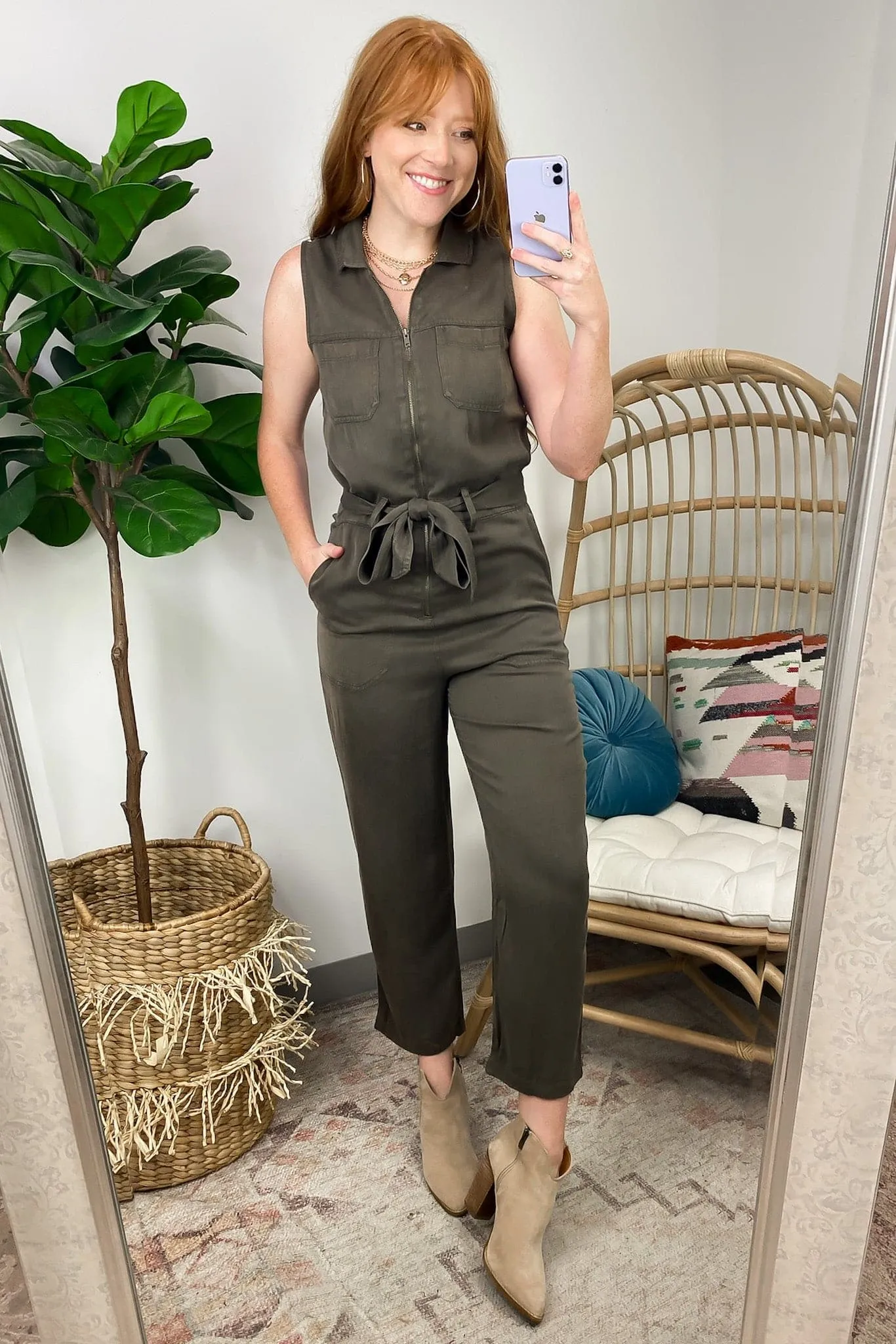 Absolutely Thriving Zip Up Utility Jumpsuit - FINAL SALE sold by Madison + Mallory product image thumbnail 2