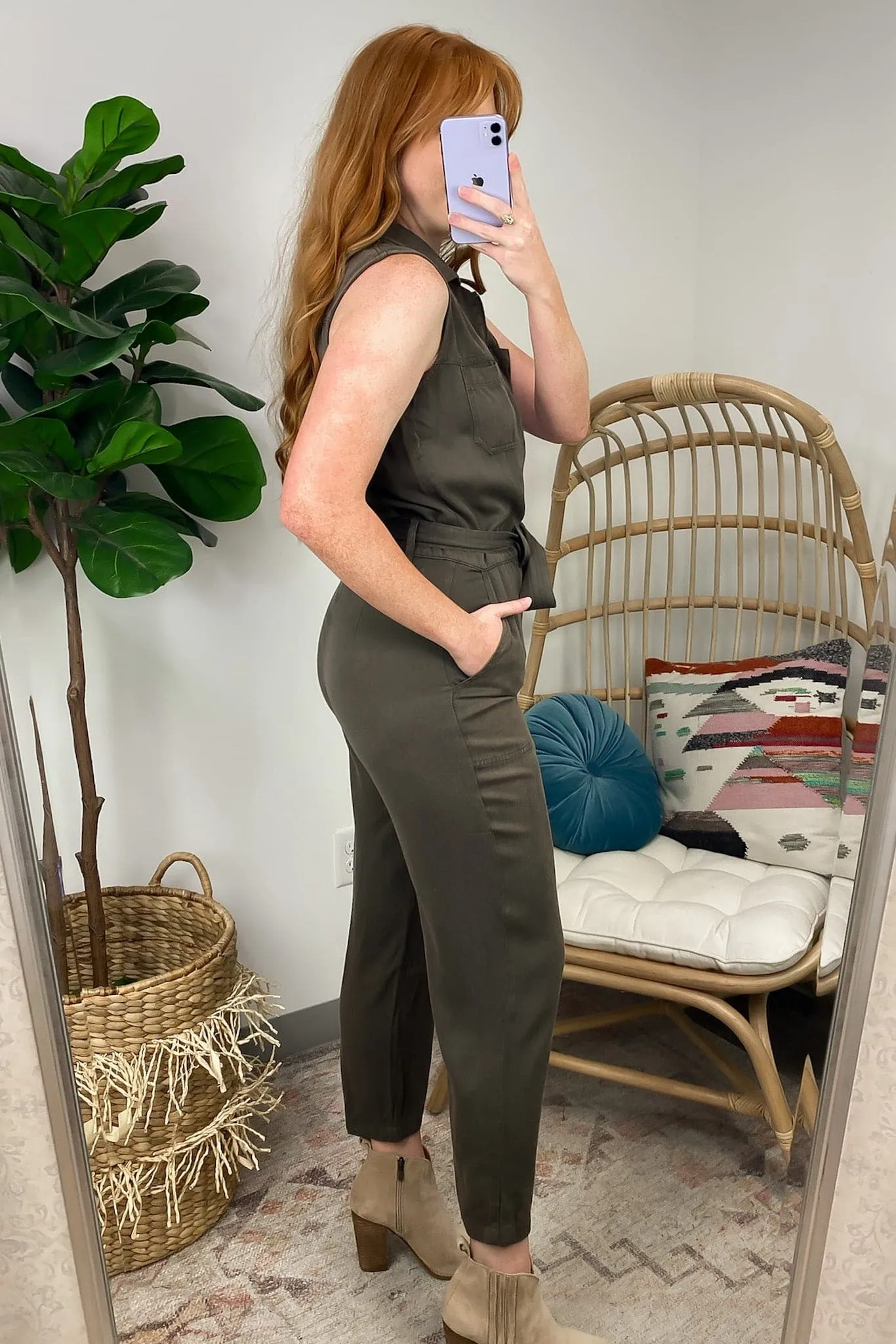 Absolutely Thriving Zip Up Utility Jumpsuit - FINAL SALE sold by Madison + Mallory product image thumbnail 3