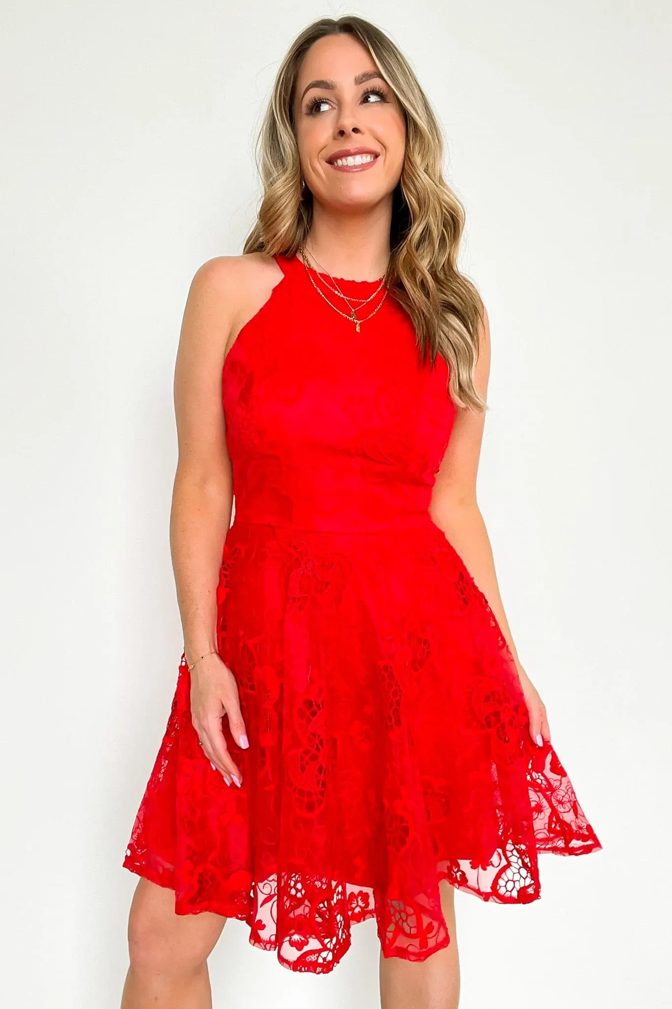 Darling Dancer Fit and Flare Lace Dress - FINAL SALE sold by Madison + Mallory