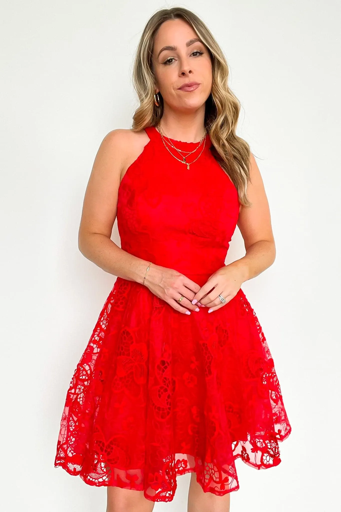 Darling Dancer Fit and Flare Lace Dress - FINAL SALE sold by Madison + Mallory product image thumbnail 5