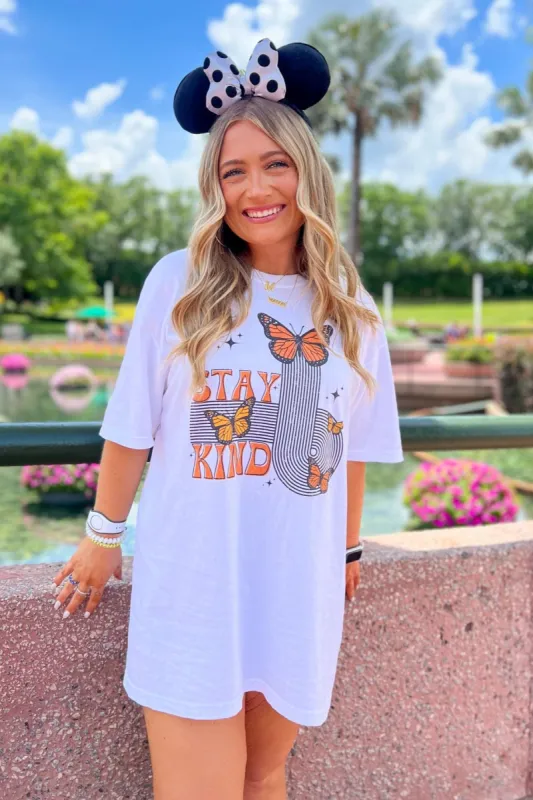 Stay Kind Butterfly Vintage Oversized Graphic Tee - FINAL SALE sold by Madison + Mallory