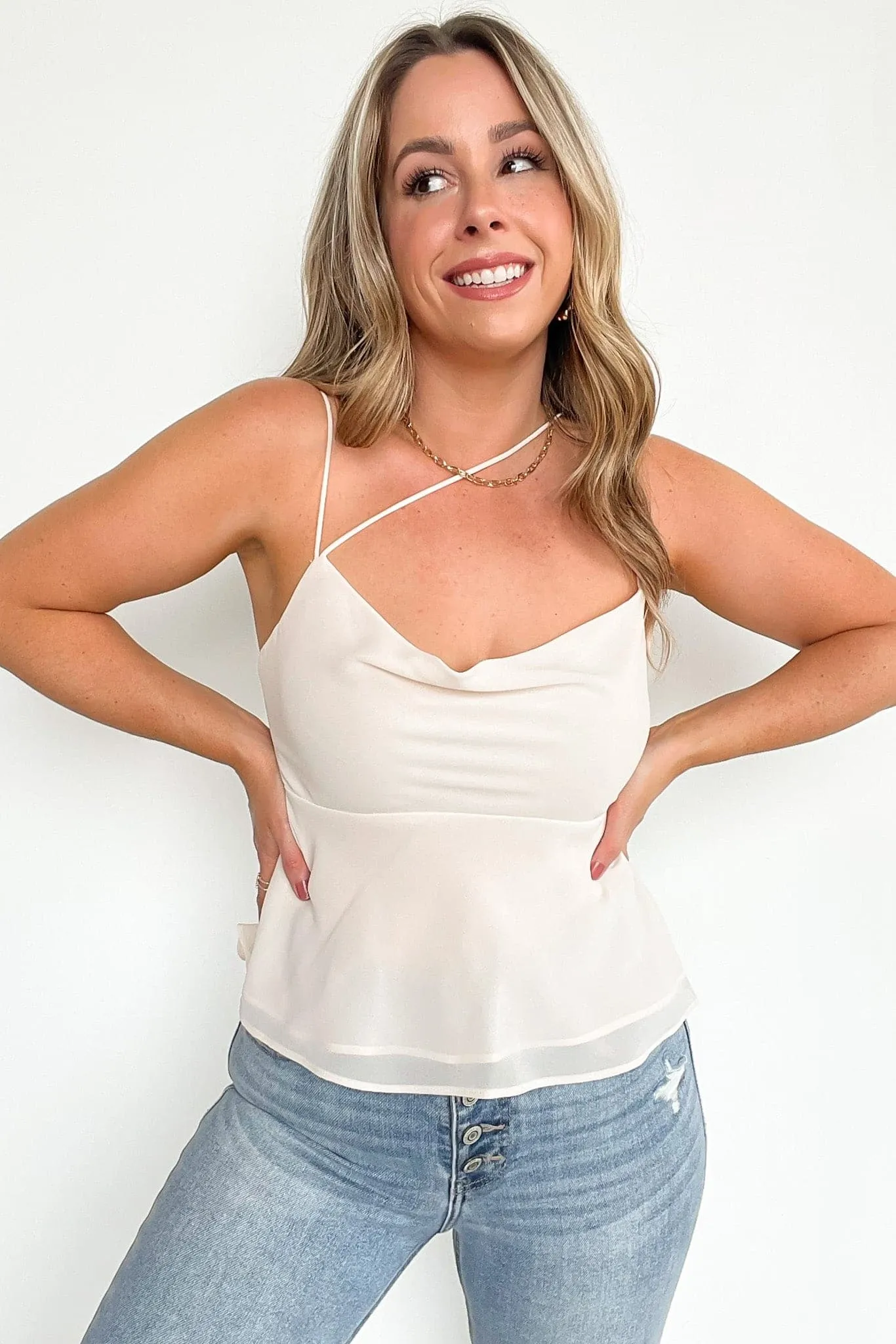 Entirely Yours Strappy Cowl Neck Cami Top - FINAL SALE sold by Madison + Mallory product image thumbnail 5
