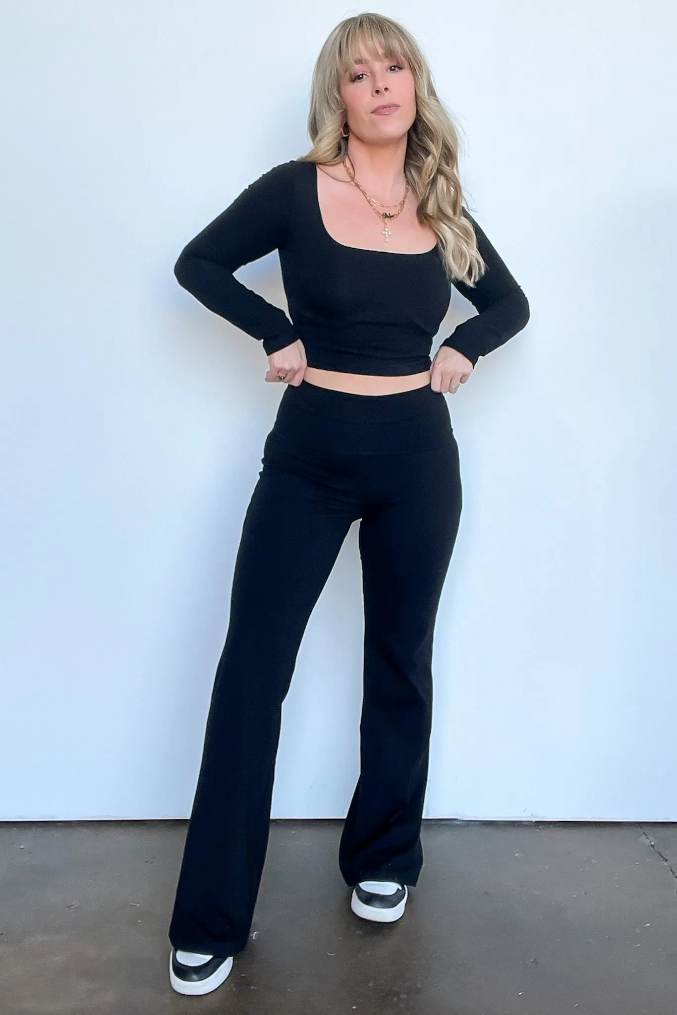 Ayanah High Waist Flare Leggings - FINAL SALE sold by Madison + Mallory
