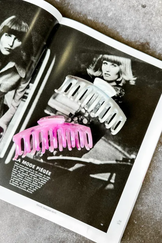 Brynner Large Marble Claw Hair Clip sold by Madison + Mallory