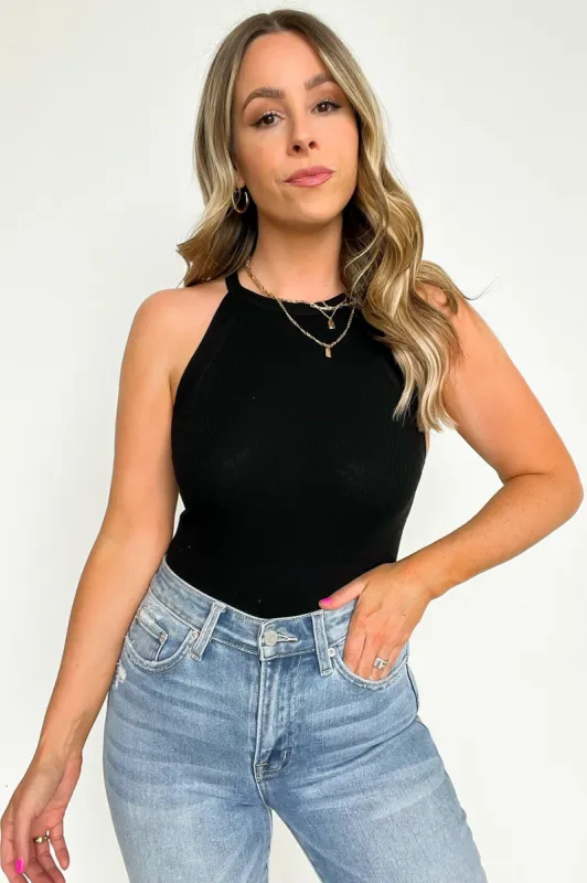 Delphina Ribbed High Neck Tank Top - FINAL SALE sold by Madison + Mallory