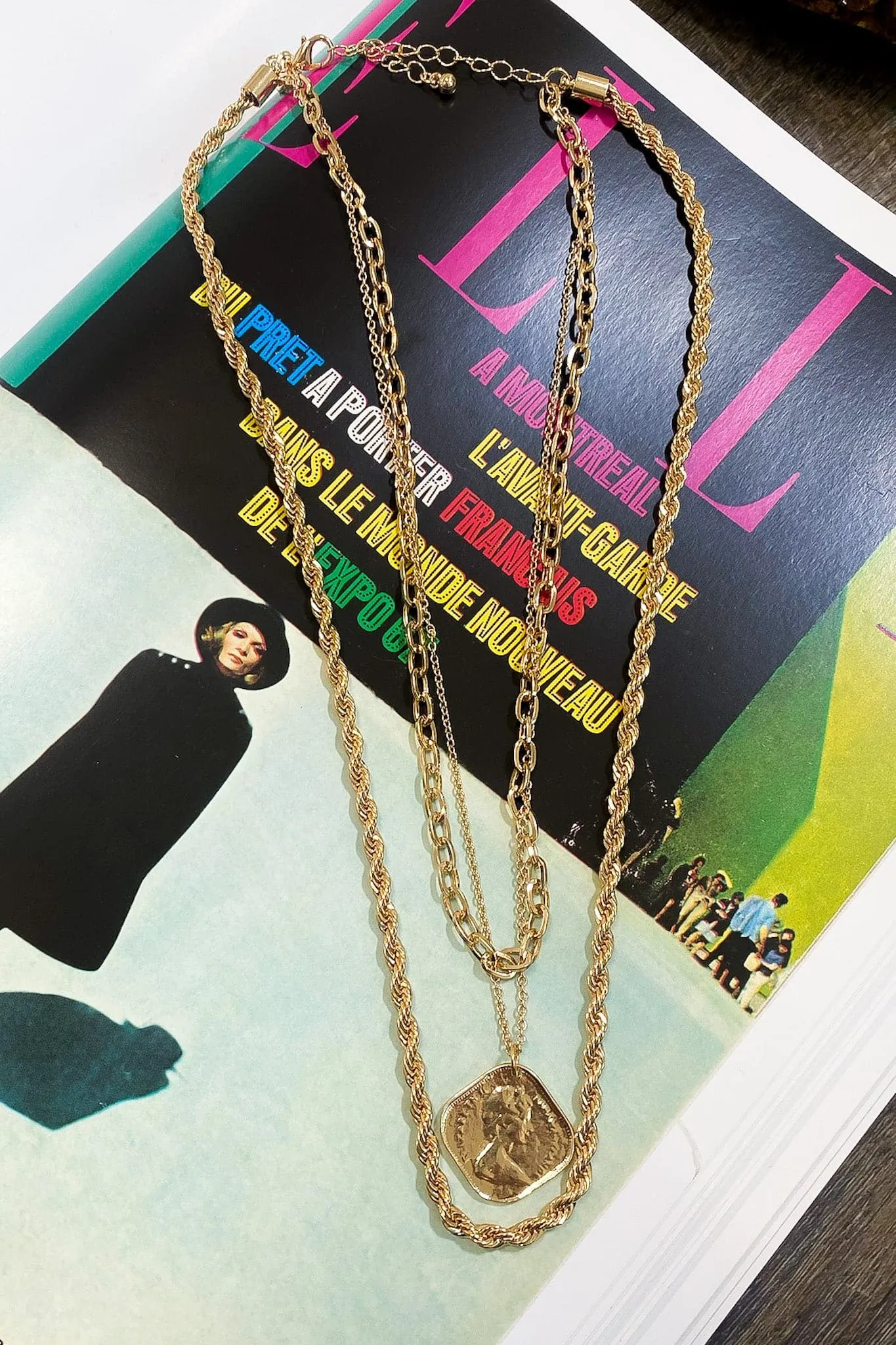 Excursion Coin Layered Necklace - BACK IN STOCK sold by Madison + Mallory product image thumbnail 3