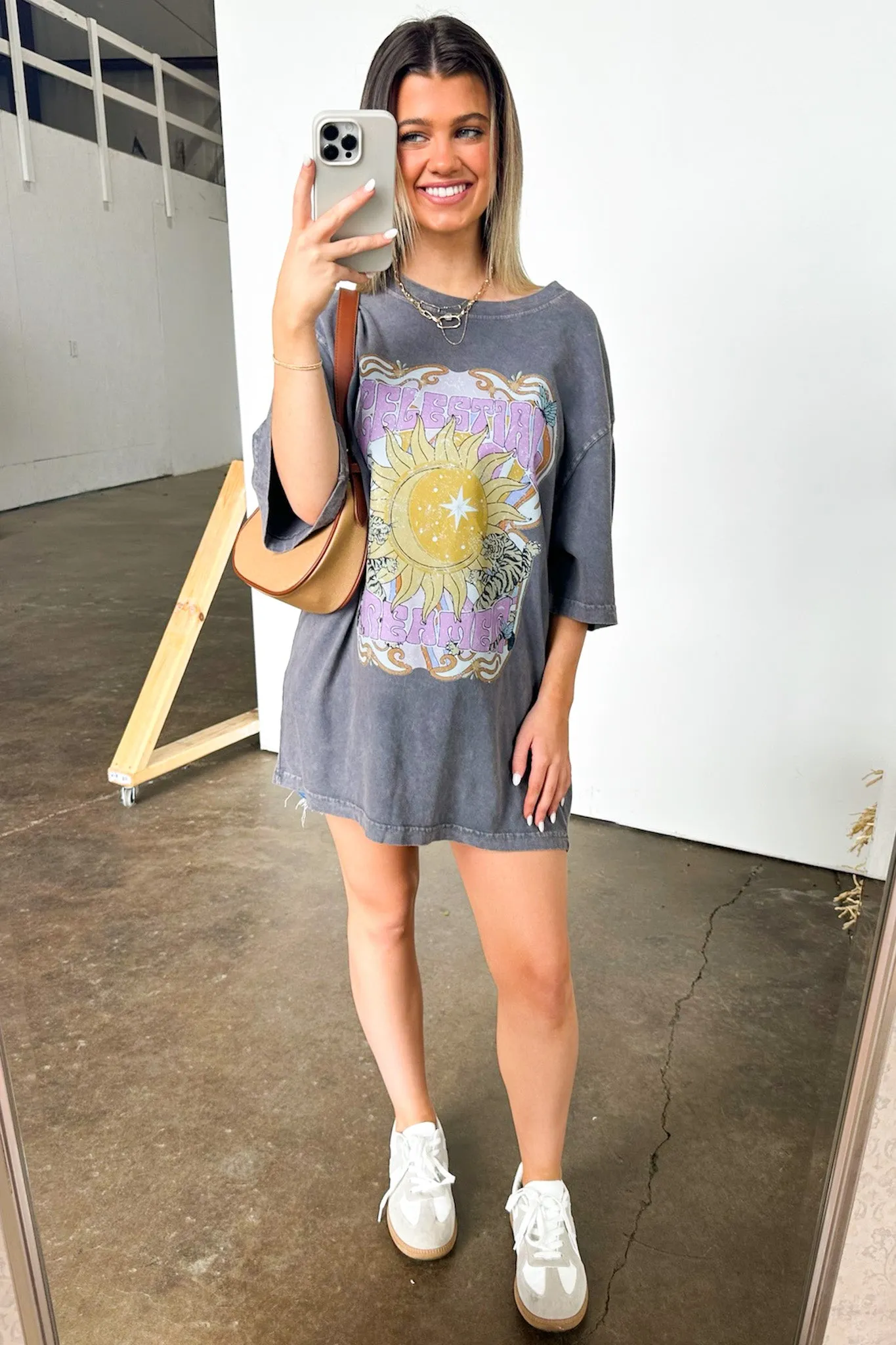 Celestial Dreamer Oversized Vintage Graphic Tee - FINAL SALE sold by Madison + Mallory product image thumbnail 2