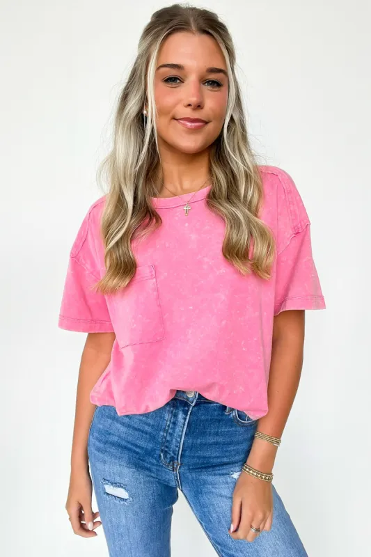 Keshia Mineral Washed Short Sleeve Top - BACK IN STOCK sold by Madison + Mallory