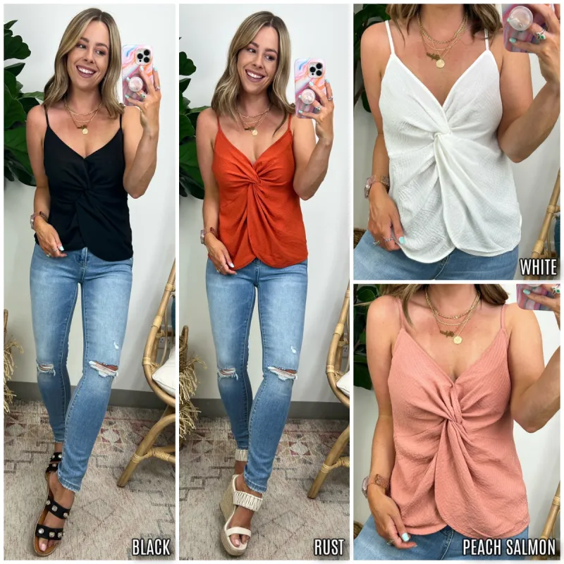 Fresh New Look Twist Front Cami Top - FINAL SALE sold by Madison + Mallory