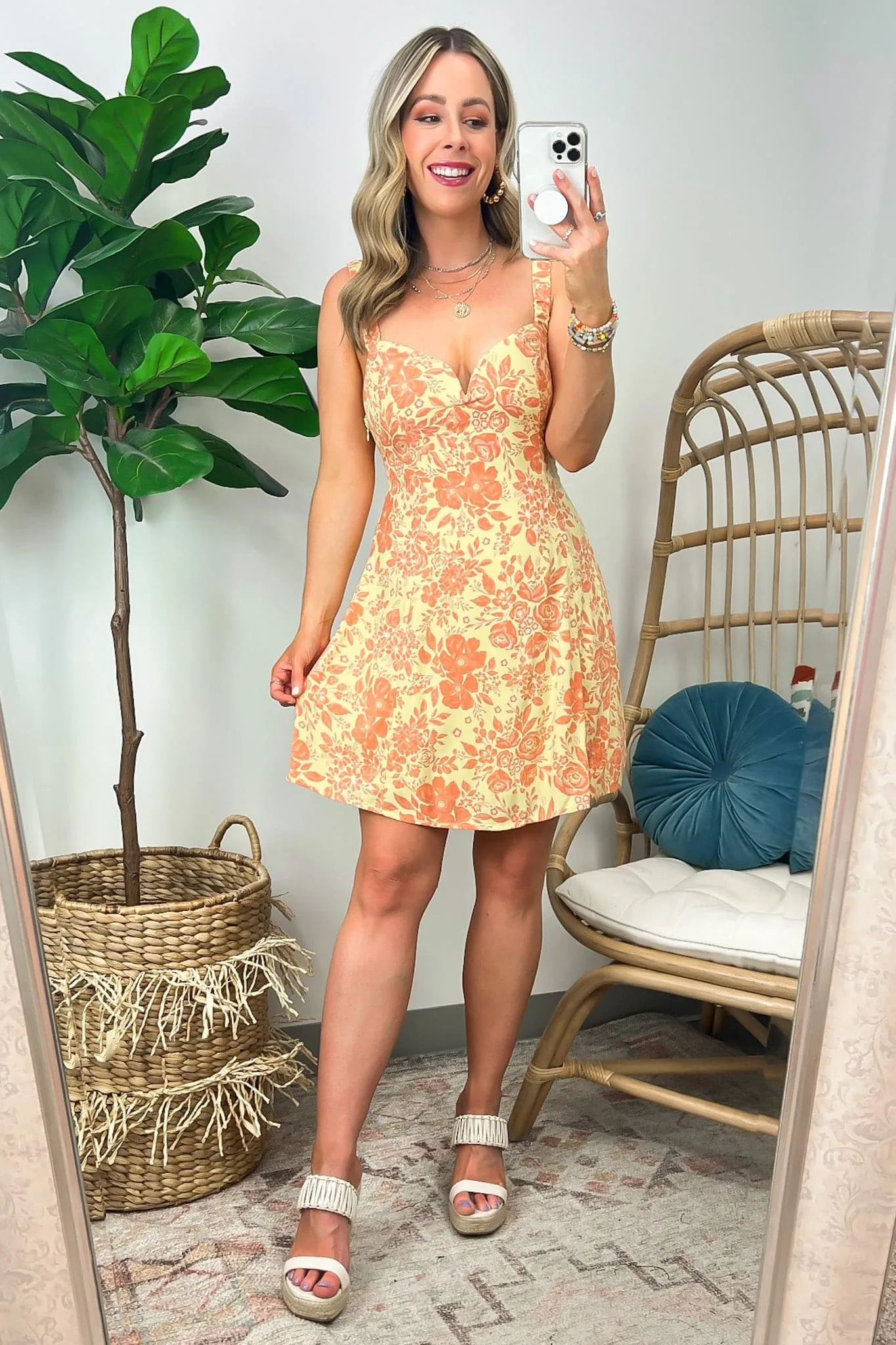 Catey Floral Cutout Back Dress - FINAL SALE sold by Madison + Mallory product image thumbnail 2