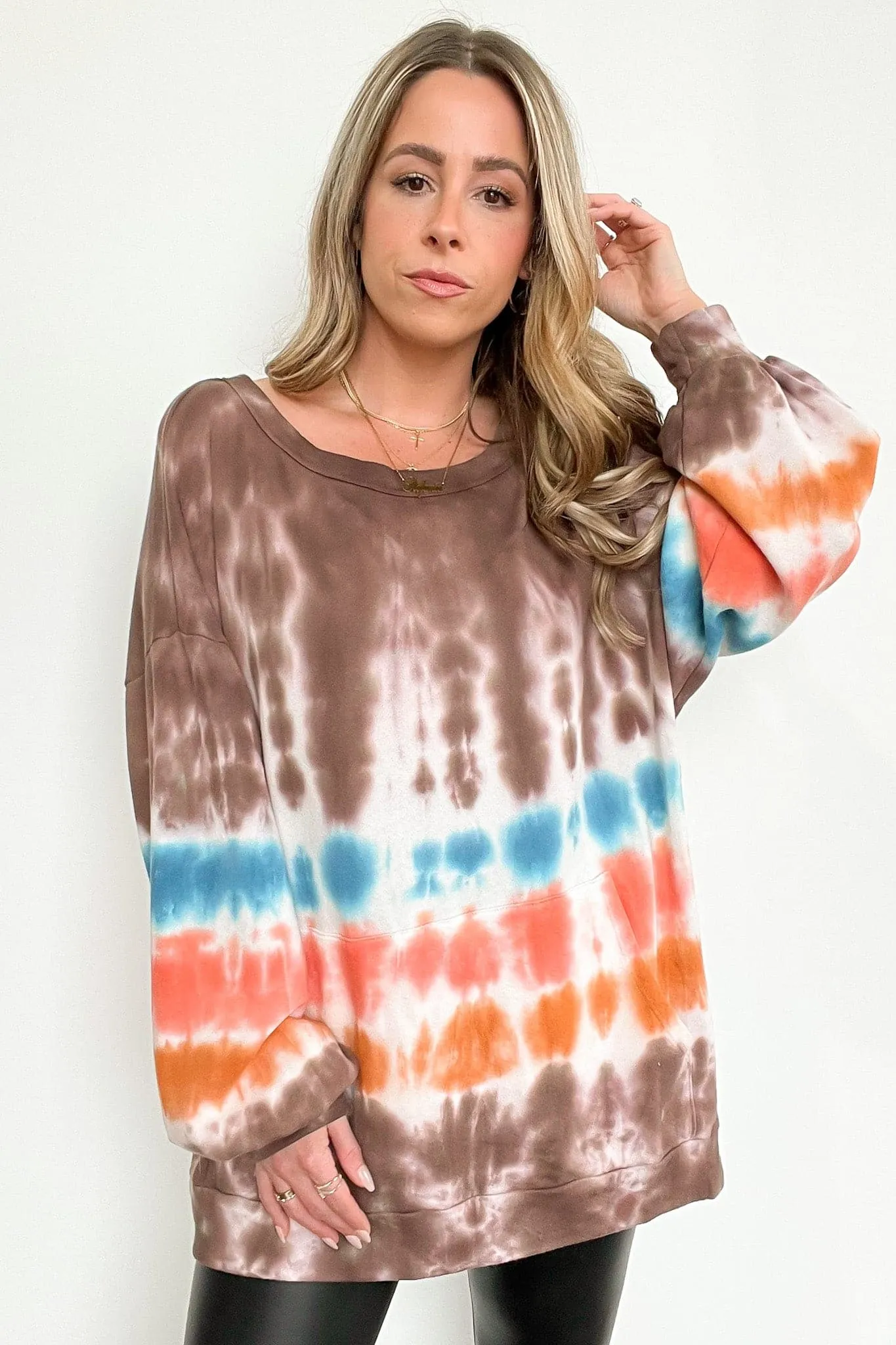 Beckee Tie Dye Pocket Pullover - FINAL SALE sold by Madison + Mallory product image thumbnail 2