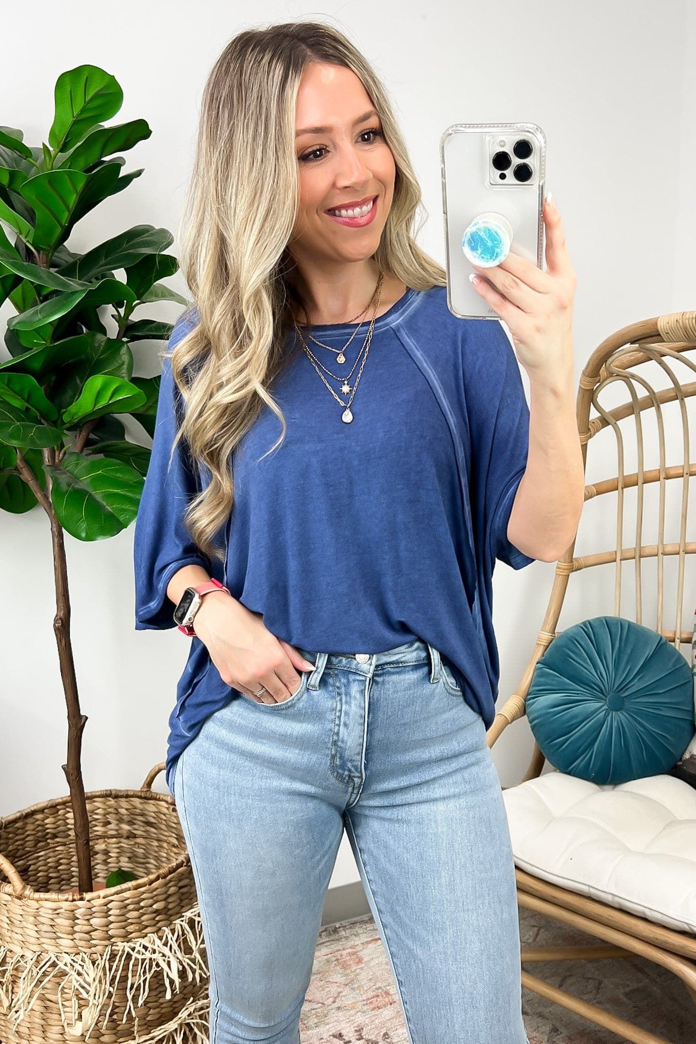 Avi Washed Raglan Dolman Sleeve Top - FINAL SALE sold by Madison + Mallory product image thumbnail 3