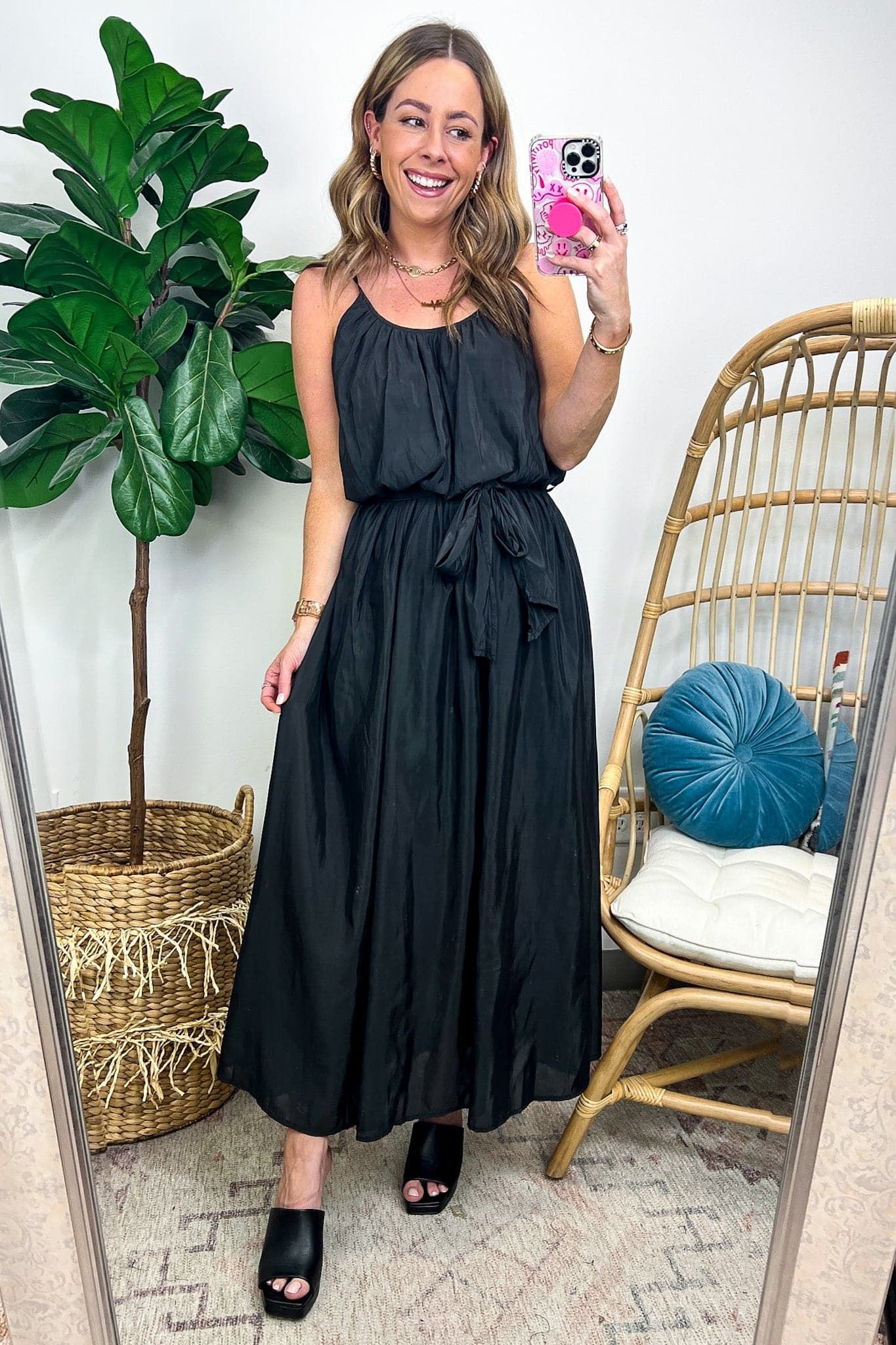 Divinely Inspired Waist Tie Flowy Maxi Dress - FINAL SALE sold by Madison + Mallory