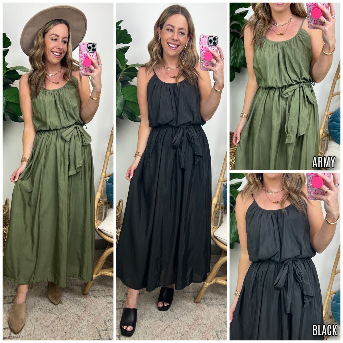 Divinely Inspired Waist Tie Flowy Maxi Dress - FINAL SALE sold by Madison + Mallory product image thumbnail 4