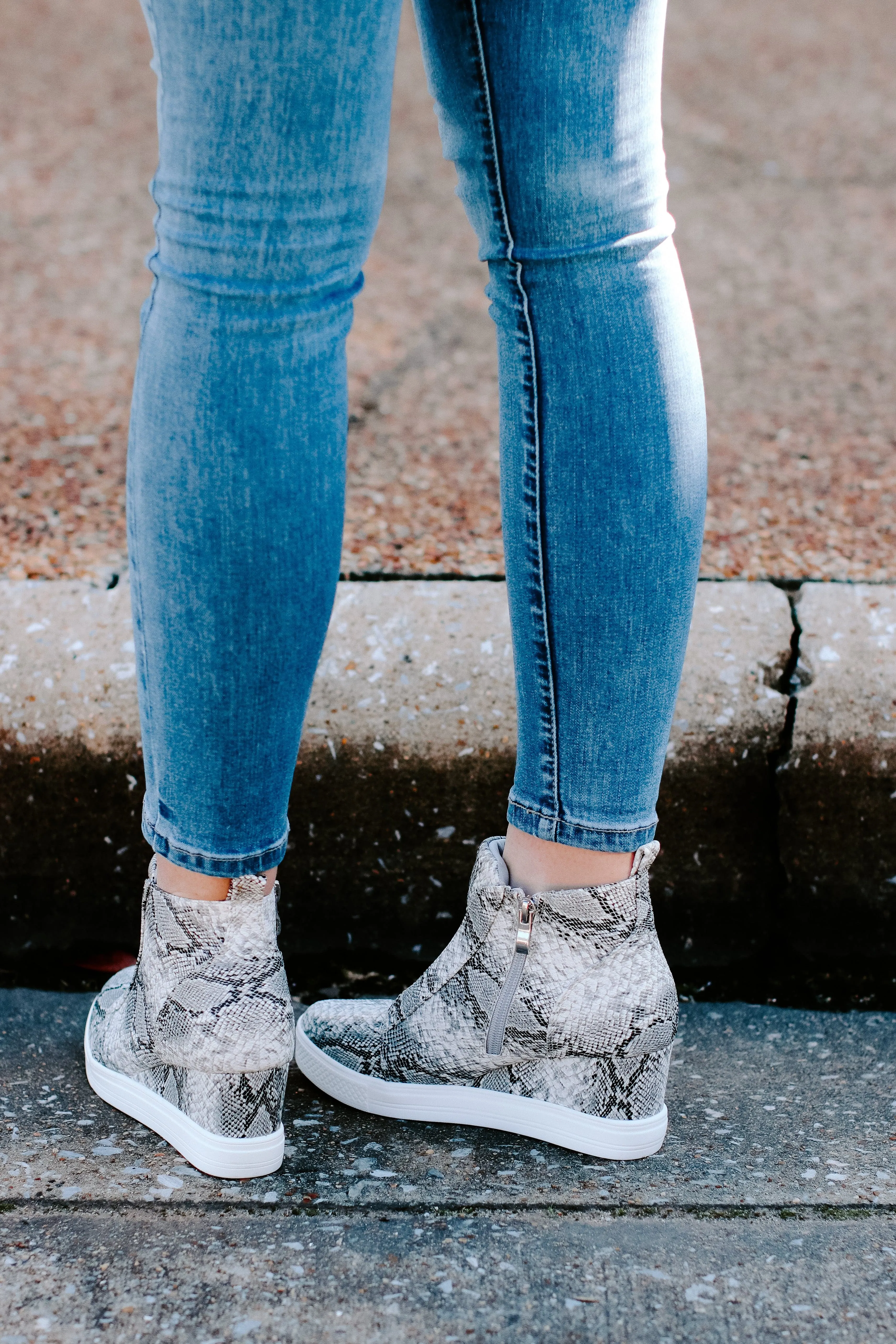 Hiss on the Lips Snake Wedge Sneaker - FINAL SALE sold by Madison + Mallory product image thumbnail 3