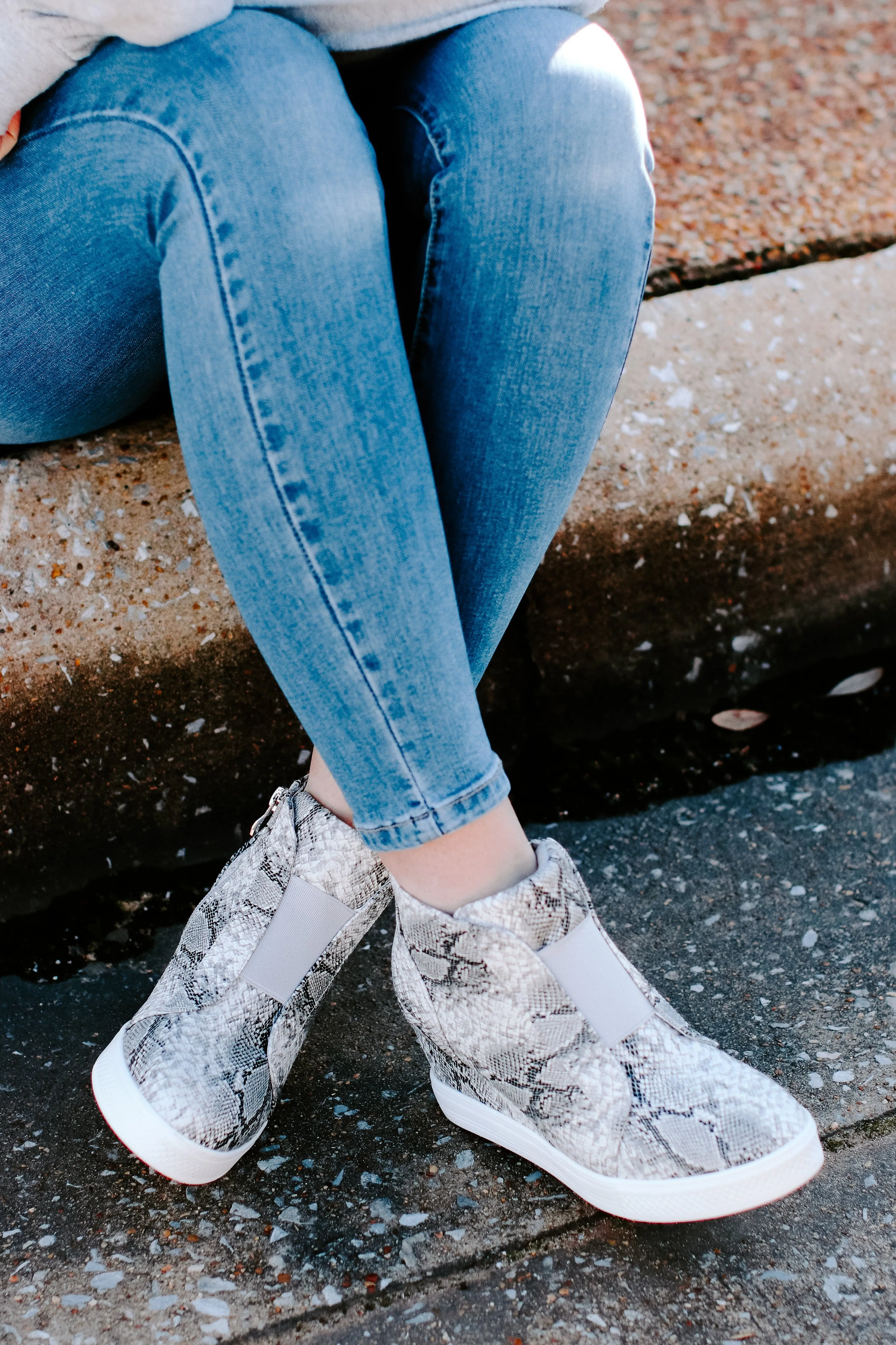Hiss on the Lips Snake Wedge Sneaker - FINAL SALE sold by Madison + Mallory product image thumbnail 2