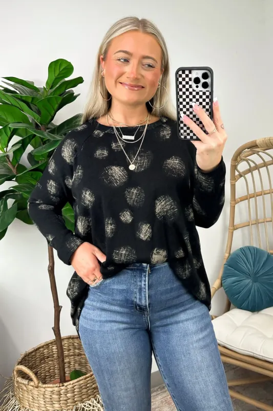 Modern Attraction Geo Print Relaxed Top - FINAL SALE sold by Madison + Mallory