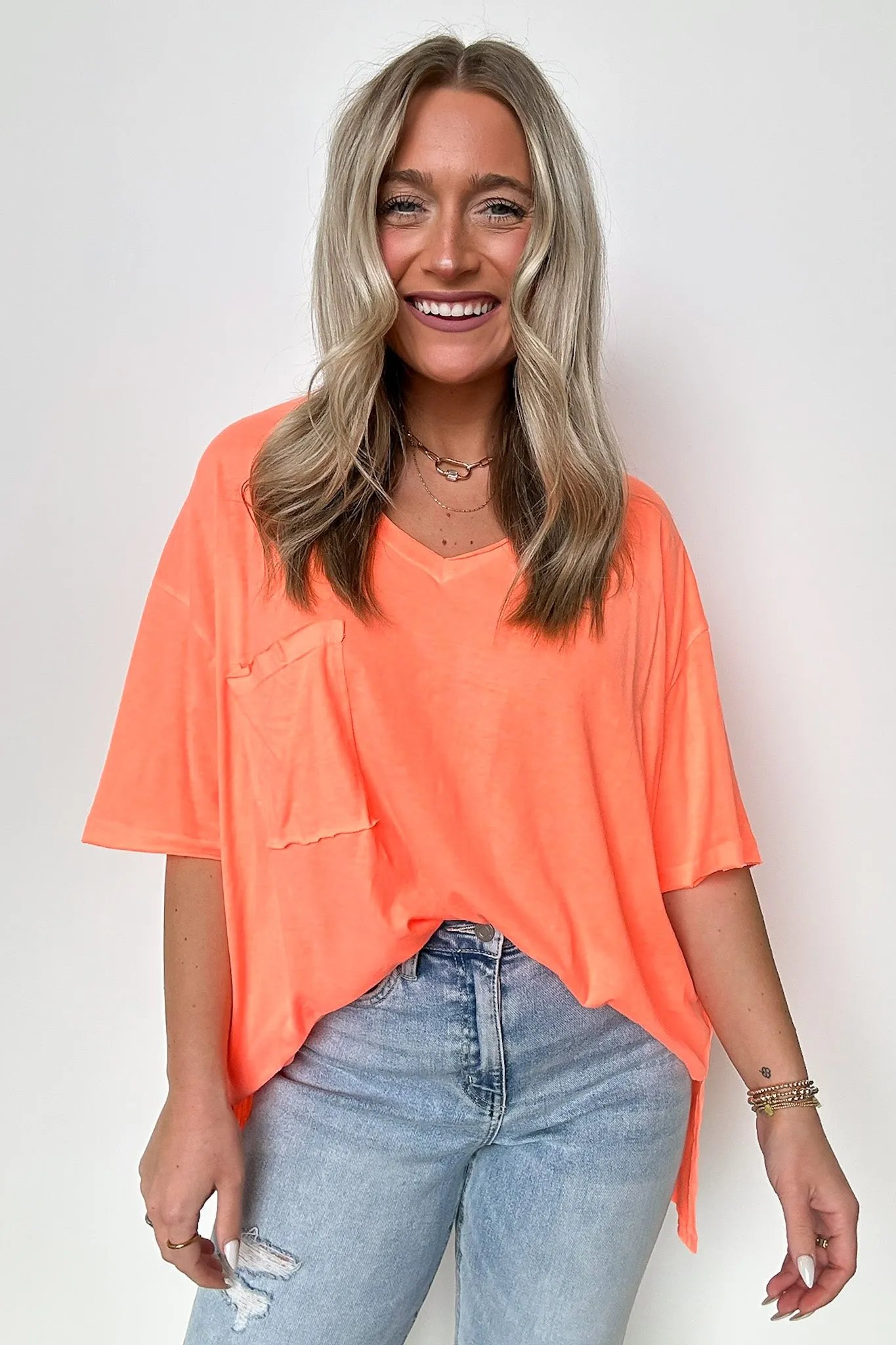 Kamree Oversized Raw Edge Pocket Top - BACK IN STOCK sold by Madison + Mallory product image thumbnail 5