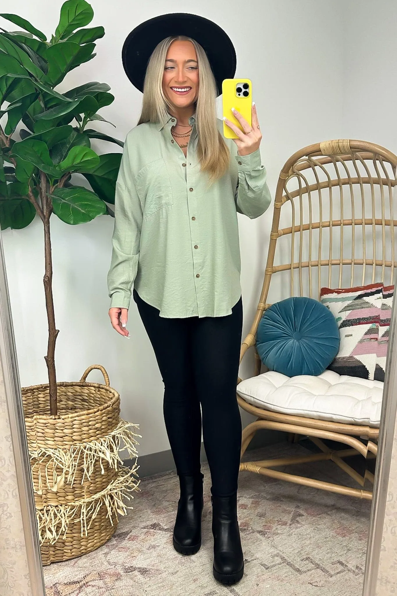 Kaylani Button Down Collared Long Sleeve Top - FINAL SALE sold by Madison + Mallory product image thumbnail 3