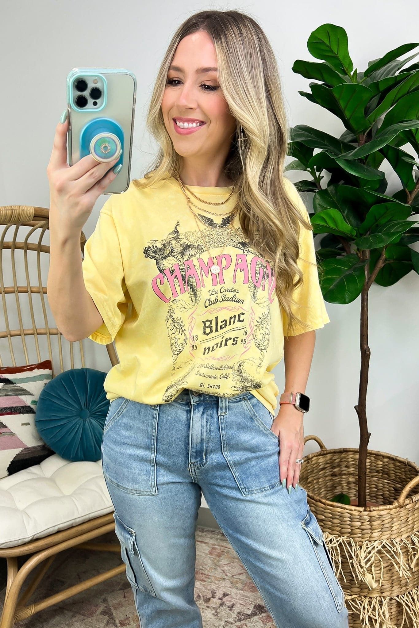 Champagne Blanc Noirs Vintage Graphic Tee - FINAL SALE sold by Madison + Mallory product image thumbnail 4