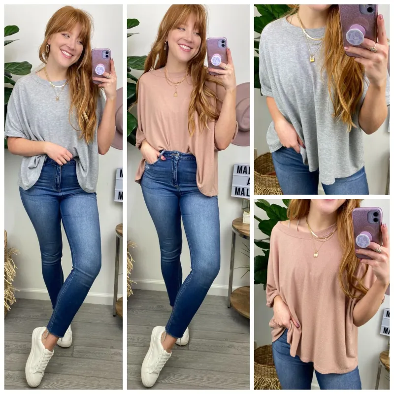 Sonna Cuffed Sleeve Relaxed Top sold by Madison + Mallory