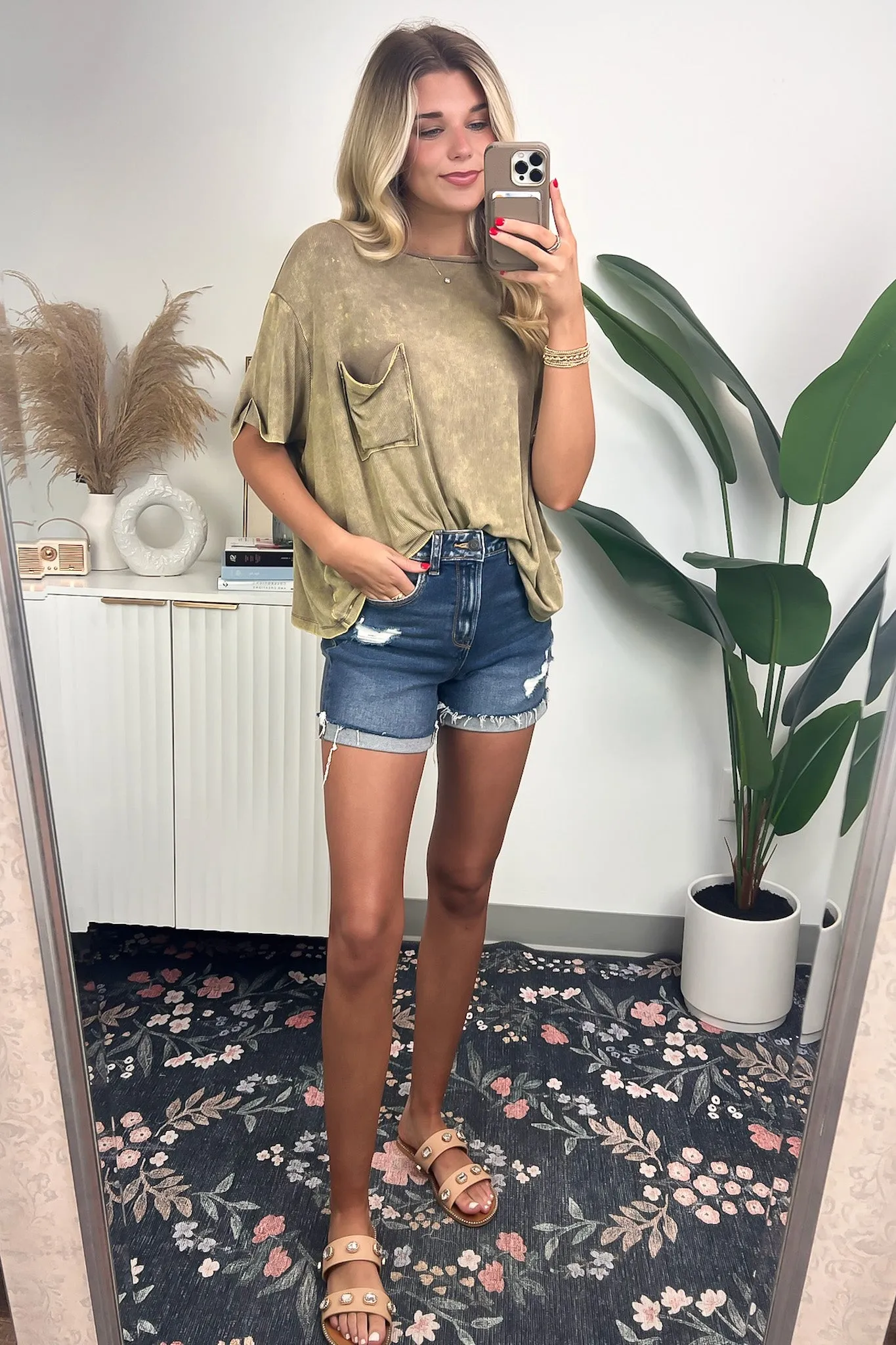 Rylee Mineral Wash Rib Knit Top sold by Madison + Mallory product image thumbnail 4