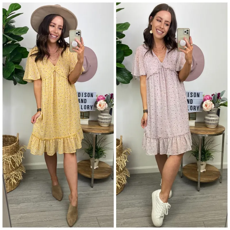 Floral Daydream Ruffle Babydoll Dress - FINAL SALE sold by Madison + Mallory