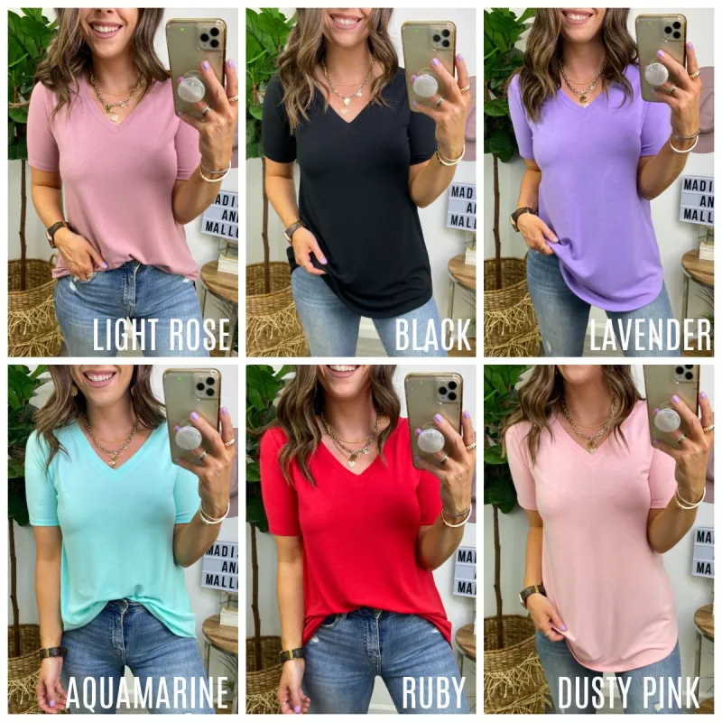 Renata V-Neck Top sold by Madison + Mallory