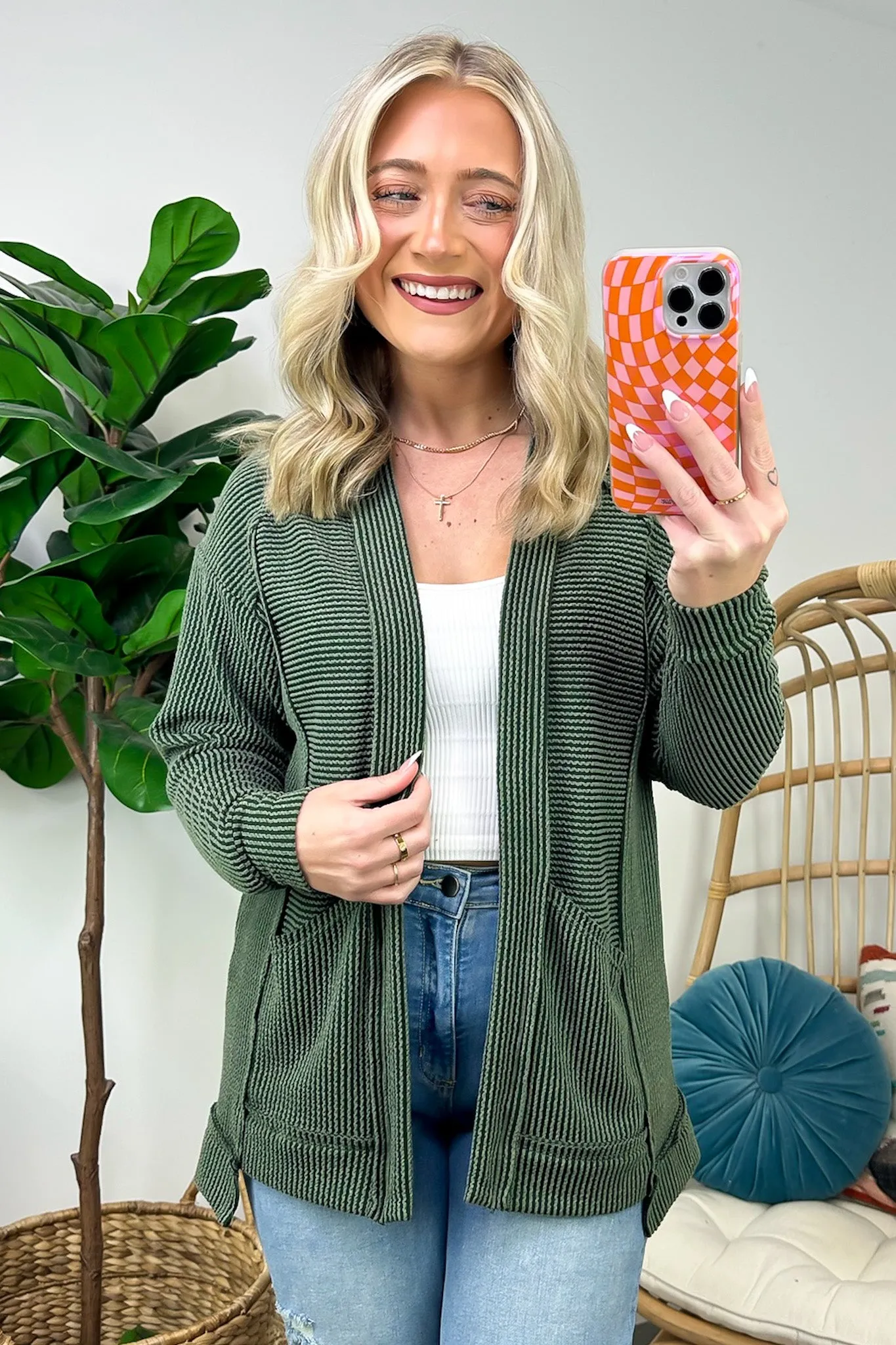 Rhena Ribbed Knit Pocket Cardigan - FINAL SALE sold by Madison + Mallory product image thumbnail 2