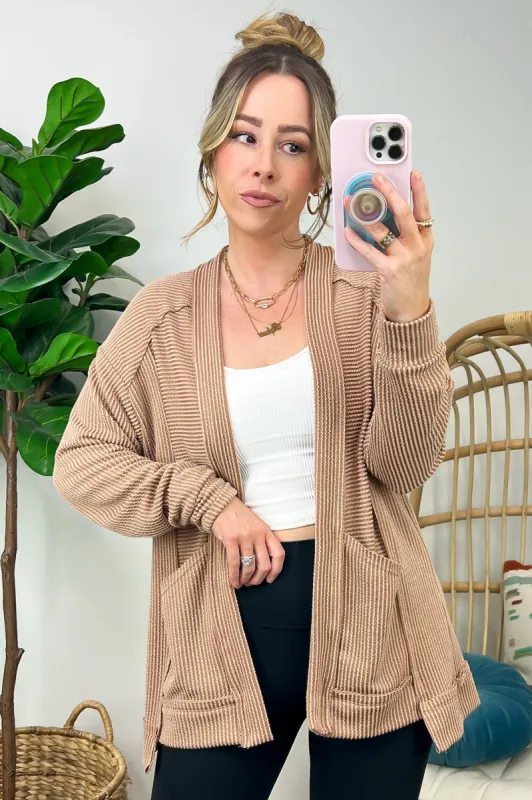 Rhena Ribbed Knit Pocket Cardigan - FINAL SALE sold by Madison + Mallory