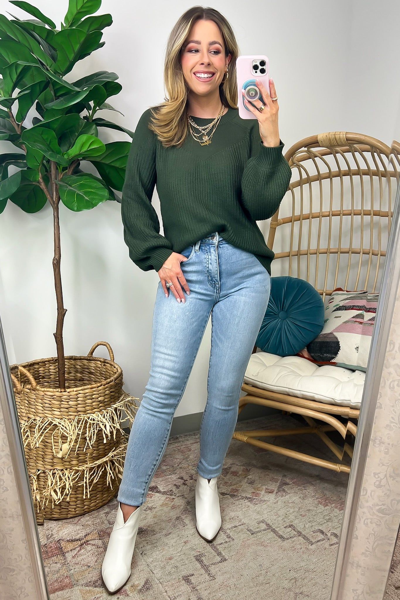 Vesper Balloon Sleeve Knit Sweater - FINAL SALE sold by Madison + Mallory product image thumbnail 5