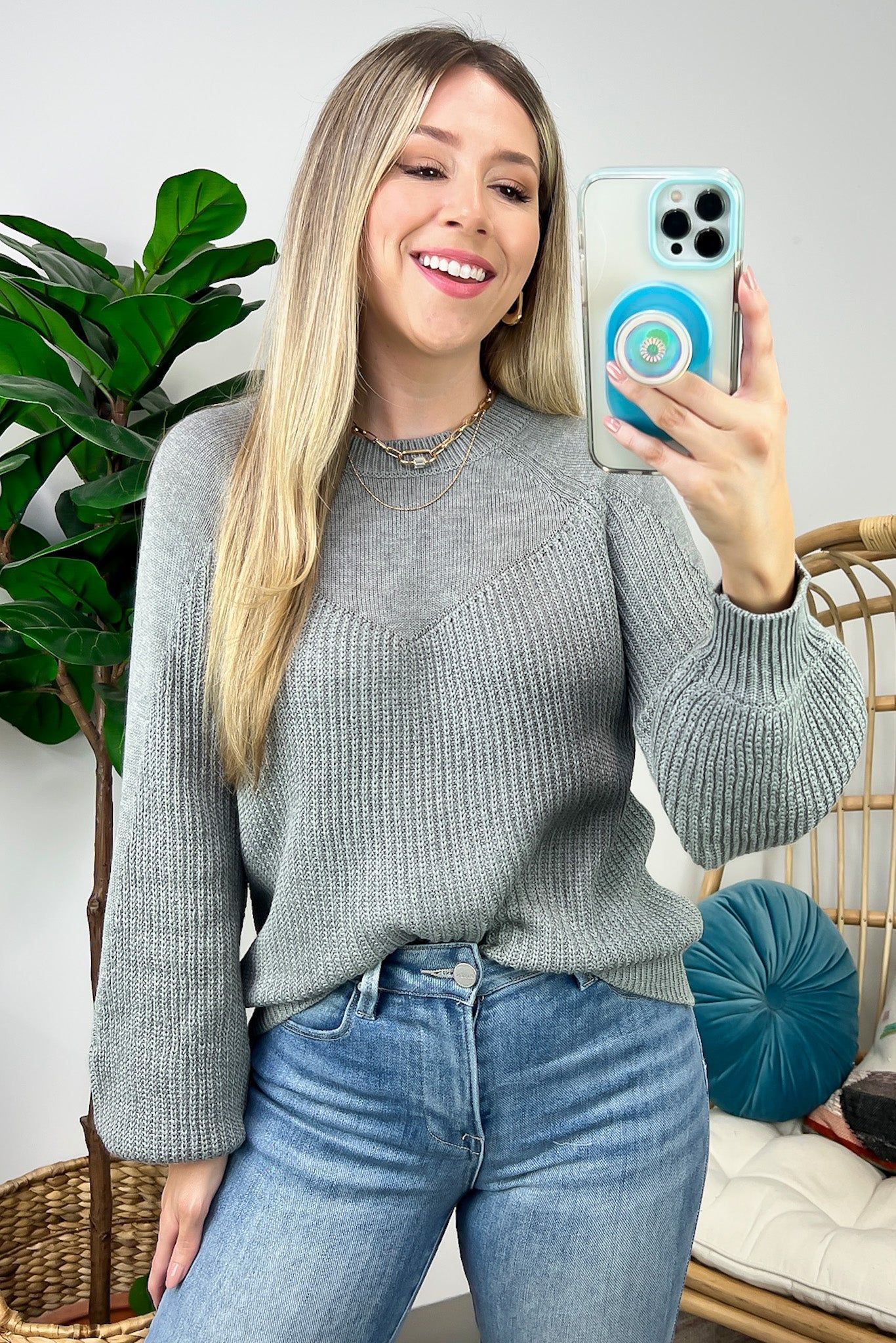 Vesper Balloon Sleeve Knit Sweater - FINAL SALE sold by Madison + Mallory