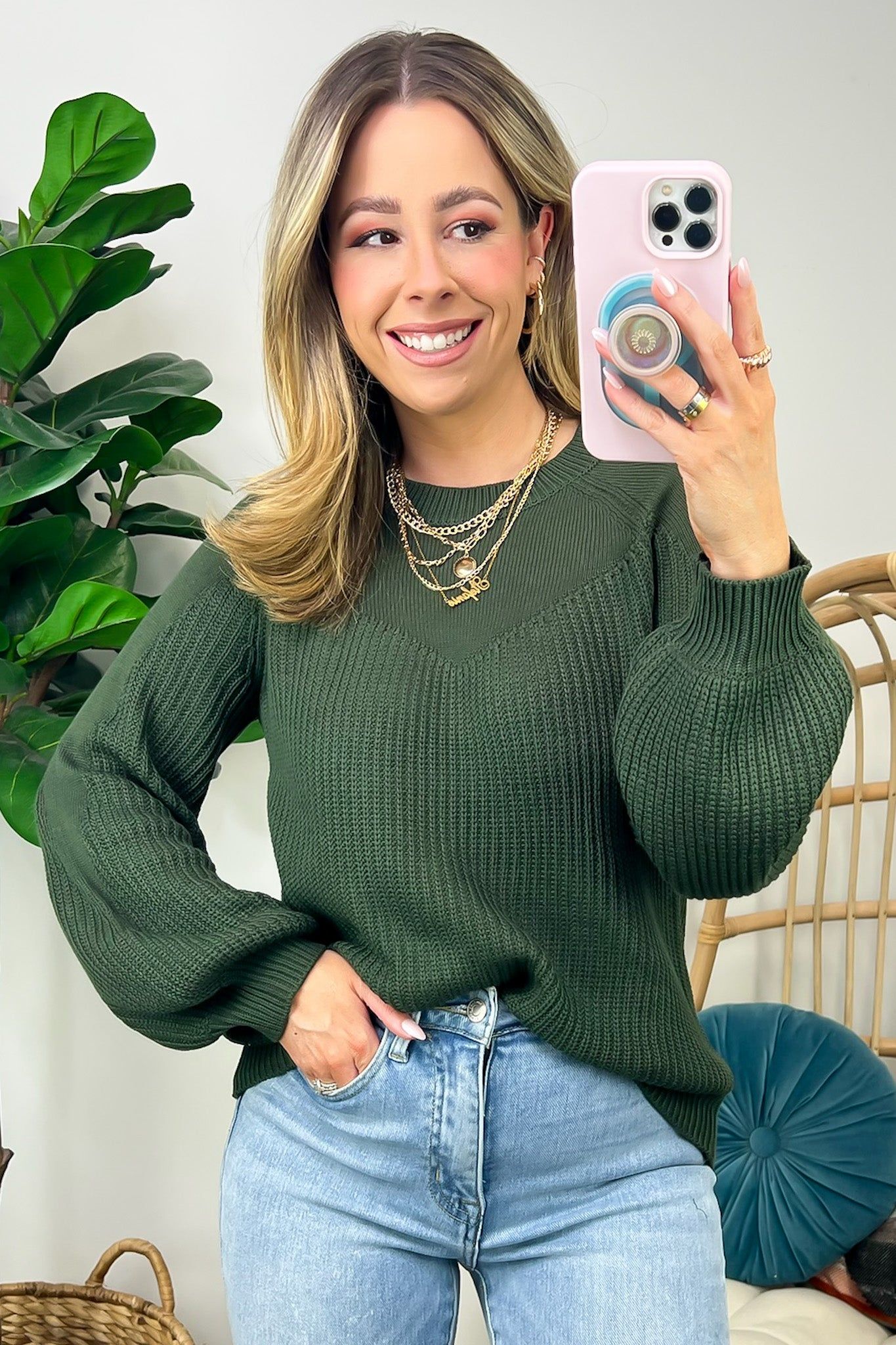 Vesper Balloon Sleeve Knit Sweater - FINAL SALE sold by Madison + Mallory product image thumbnail 2