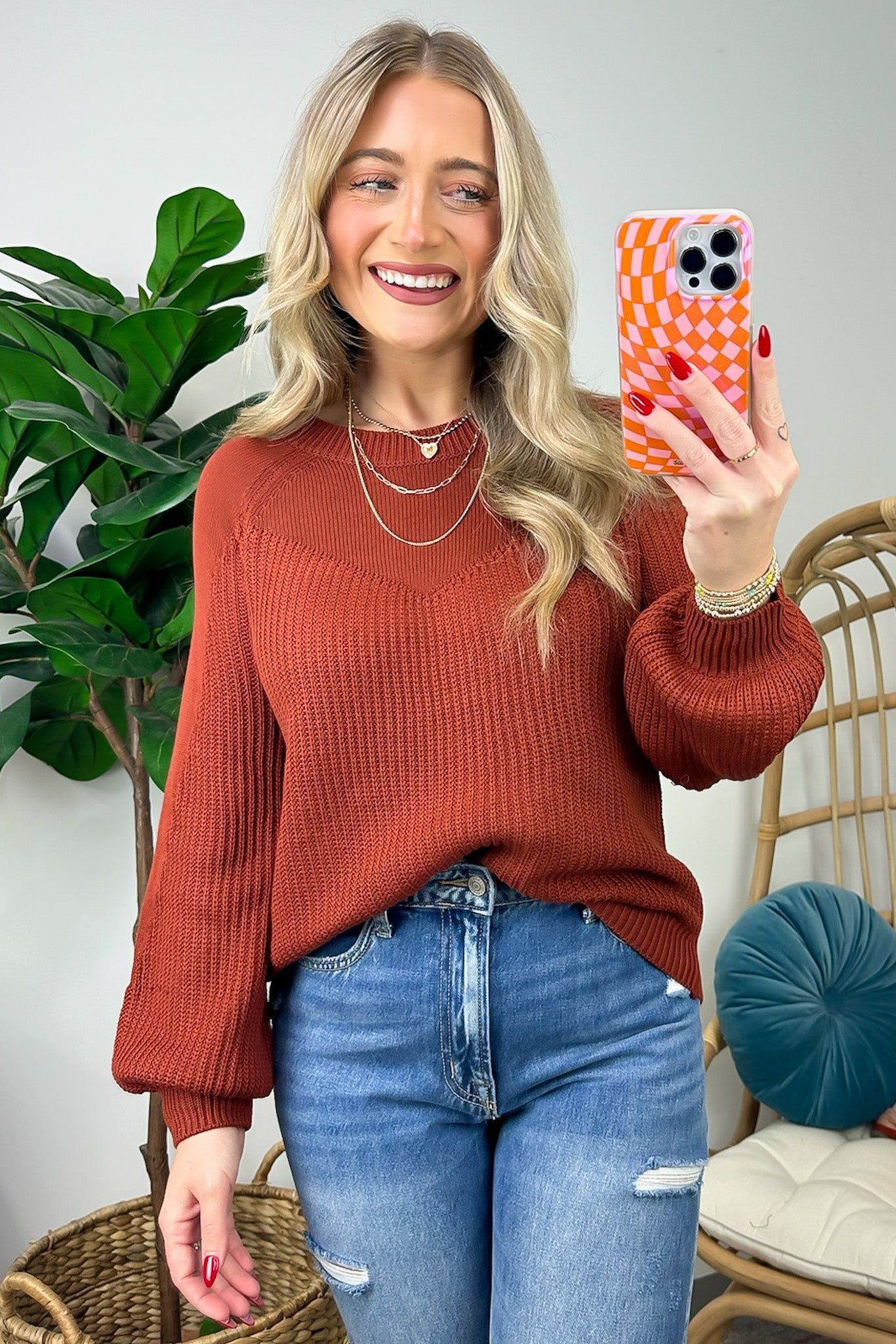 Vesper Balloon Sleeve Knit Sweater - FINAL SALE sold by Madison + Mallory product image thumbnail 3