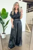Coy Perfection Flowy Satin Wide Leg Pants - FINAL SALE sold by Madison + Mallory