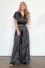 Coy Perfection Flowy Satin Wide Leg Pants - FINAL SALE sold by Madison + Mallory
