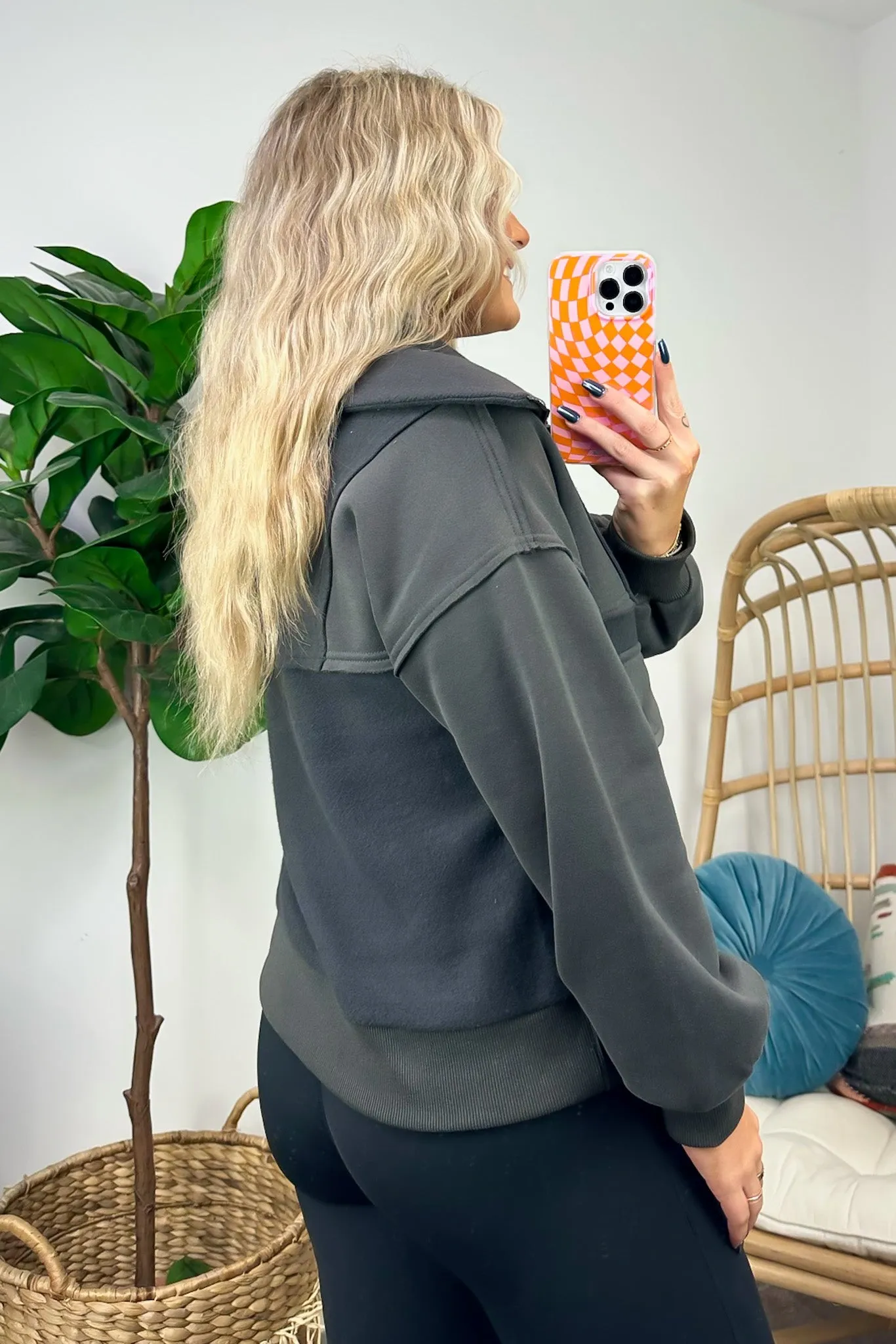 Always Cozy Half Zip Contrast Pullover - FINAL SALE sold by Madison + Mallory product image thumbnail 5