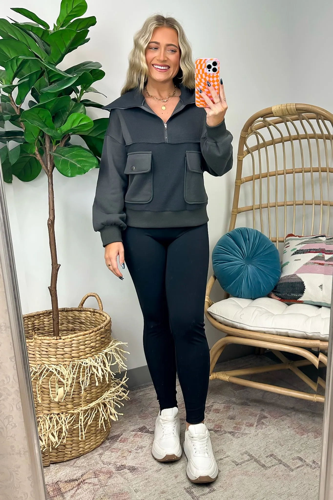 Always Cozy Half Zip Contrast Pullover - FINAL SALE sold by Madison + Mallory product image thumbnail 4