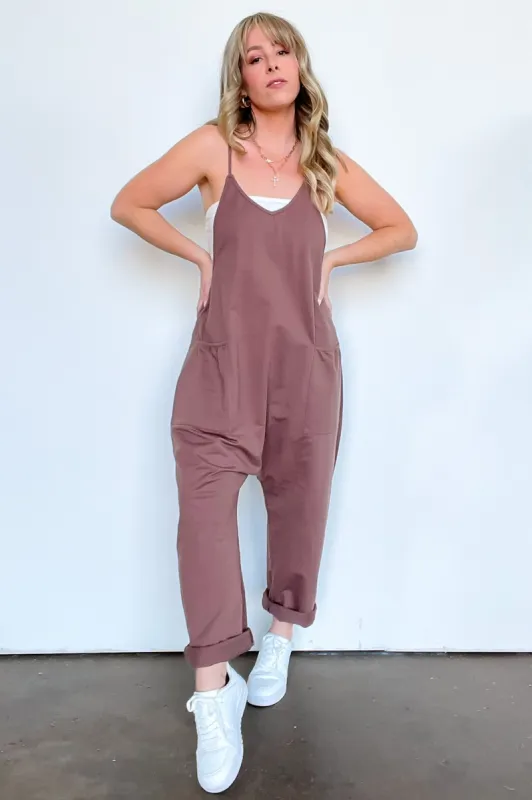 Hot Shot V-Neck Relaxed Jumpsuit - FINAL SALE sold by Madison + Mallory