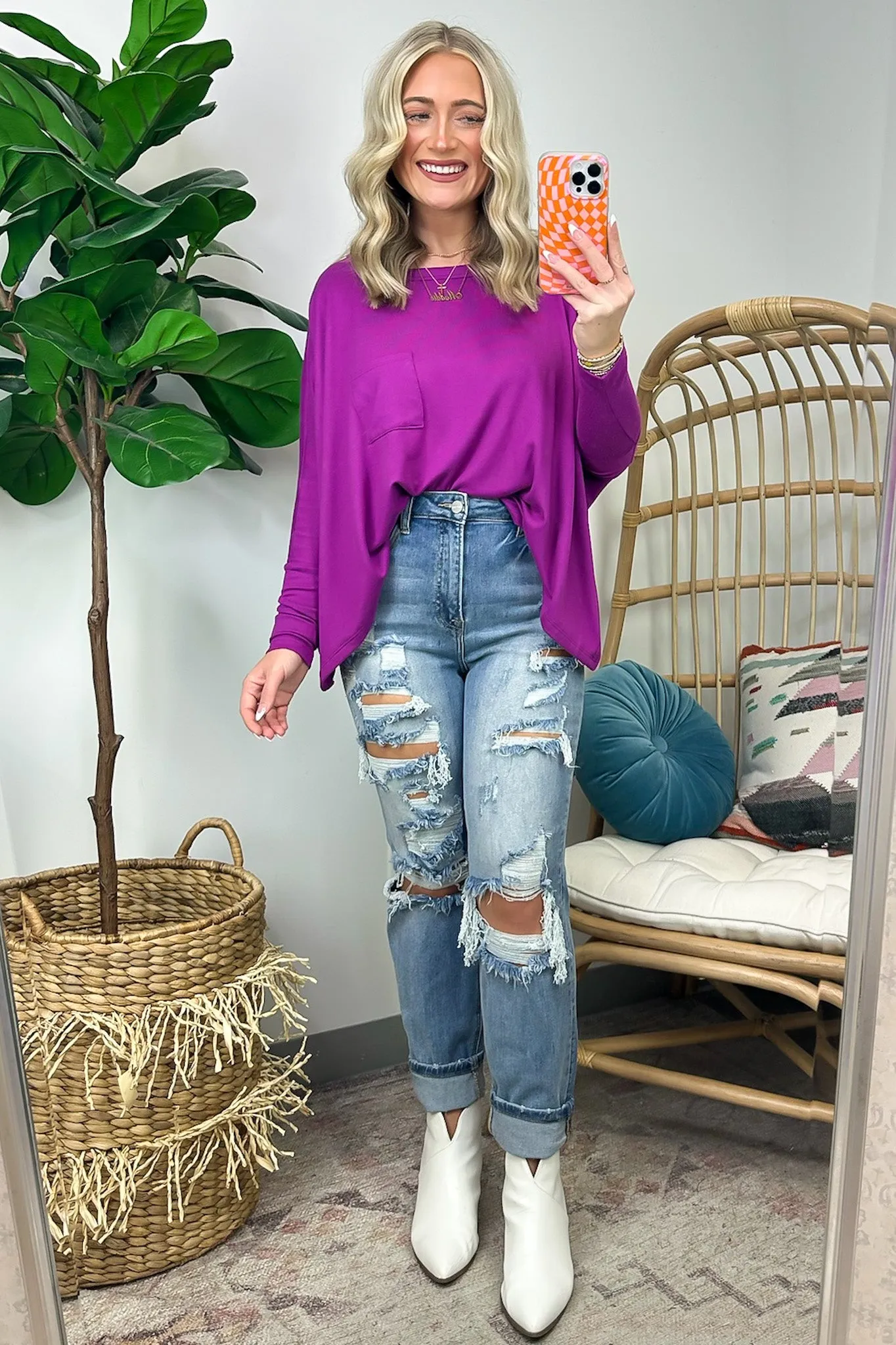 Sarafina Dolman Sleeve Pocket Top - FINAL SALE sold by Madison + Mallory product image thumbnail 3