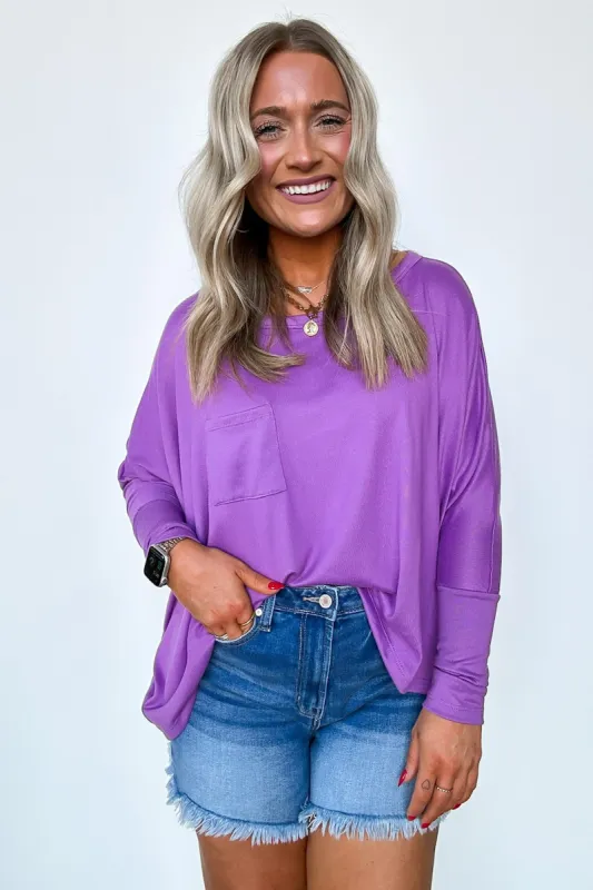 Sarafina Dolman Sleeve Pocket Top - FINAL SALE sold by Madison + Mallory