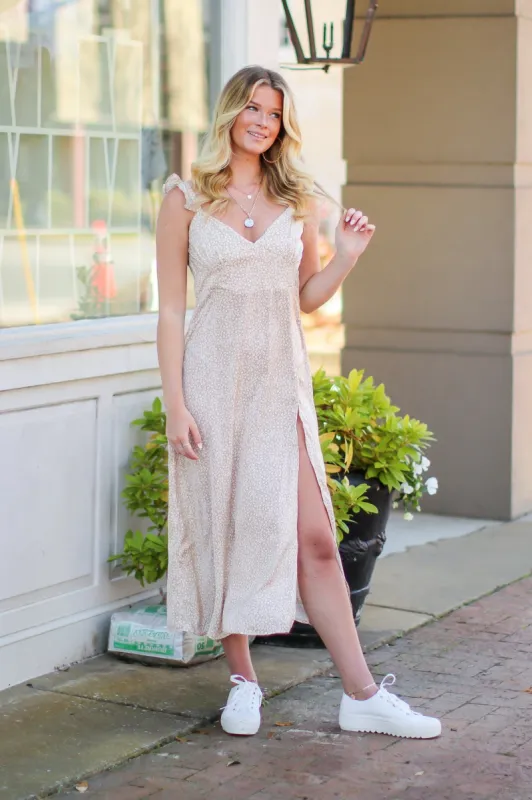 Floral Feelings Ruffle Midi Dress - FINAL SALE sold by Madison + Mallory