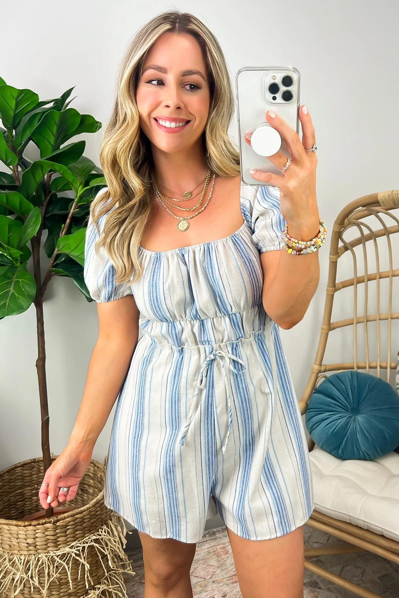 Under the Boardwalk Striped Romper - FINAL SALE sold by Madison + Mallory product image thumbnail 3